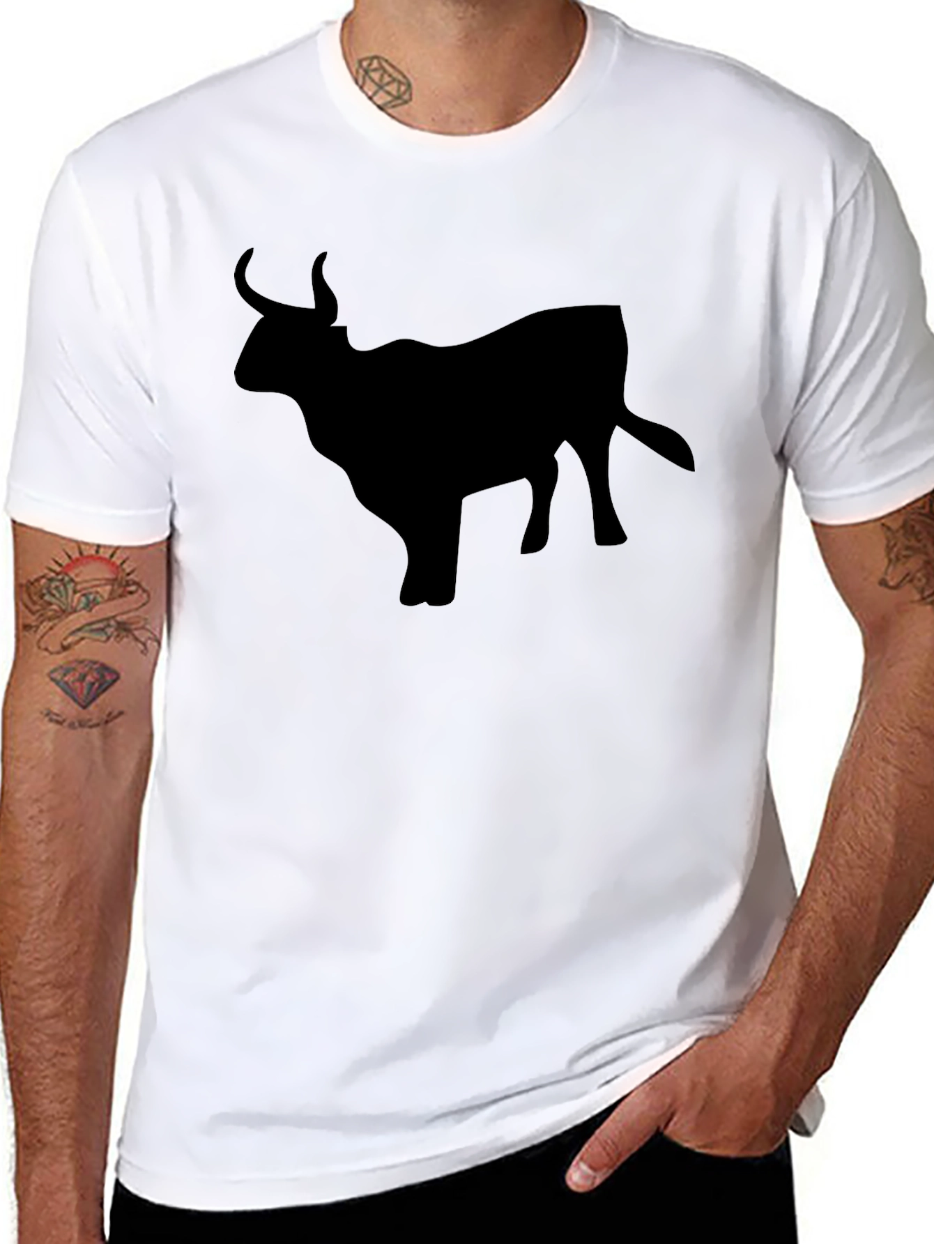 Black Bull Silhouette Graphic Tee