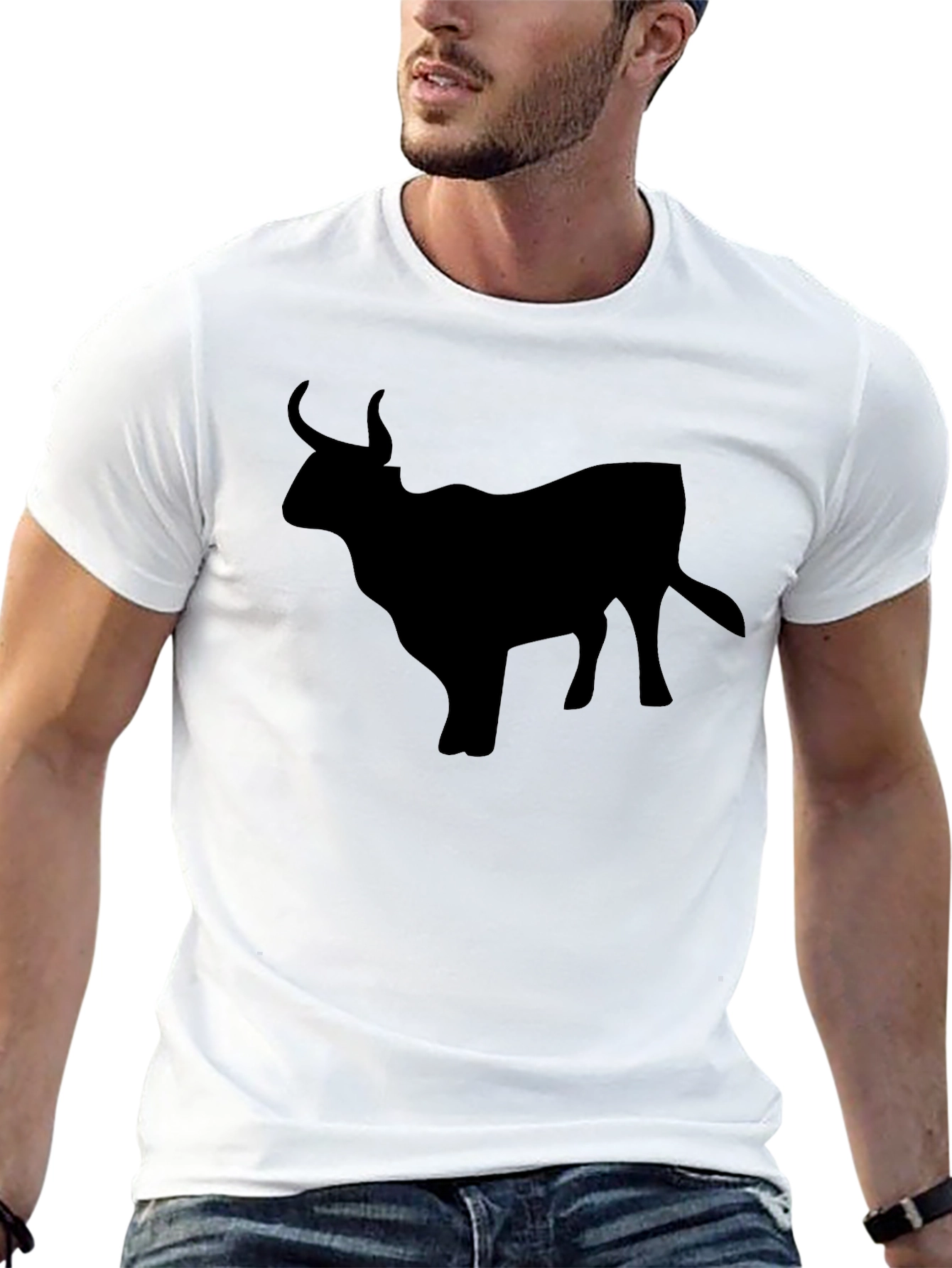 Black Bull Silhouette Graphic Tee