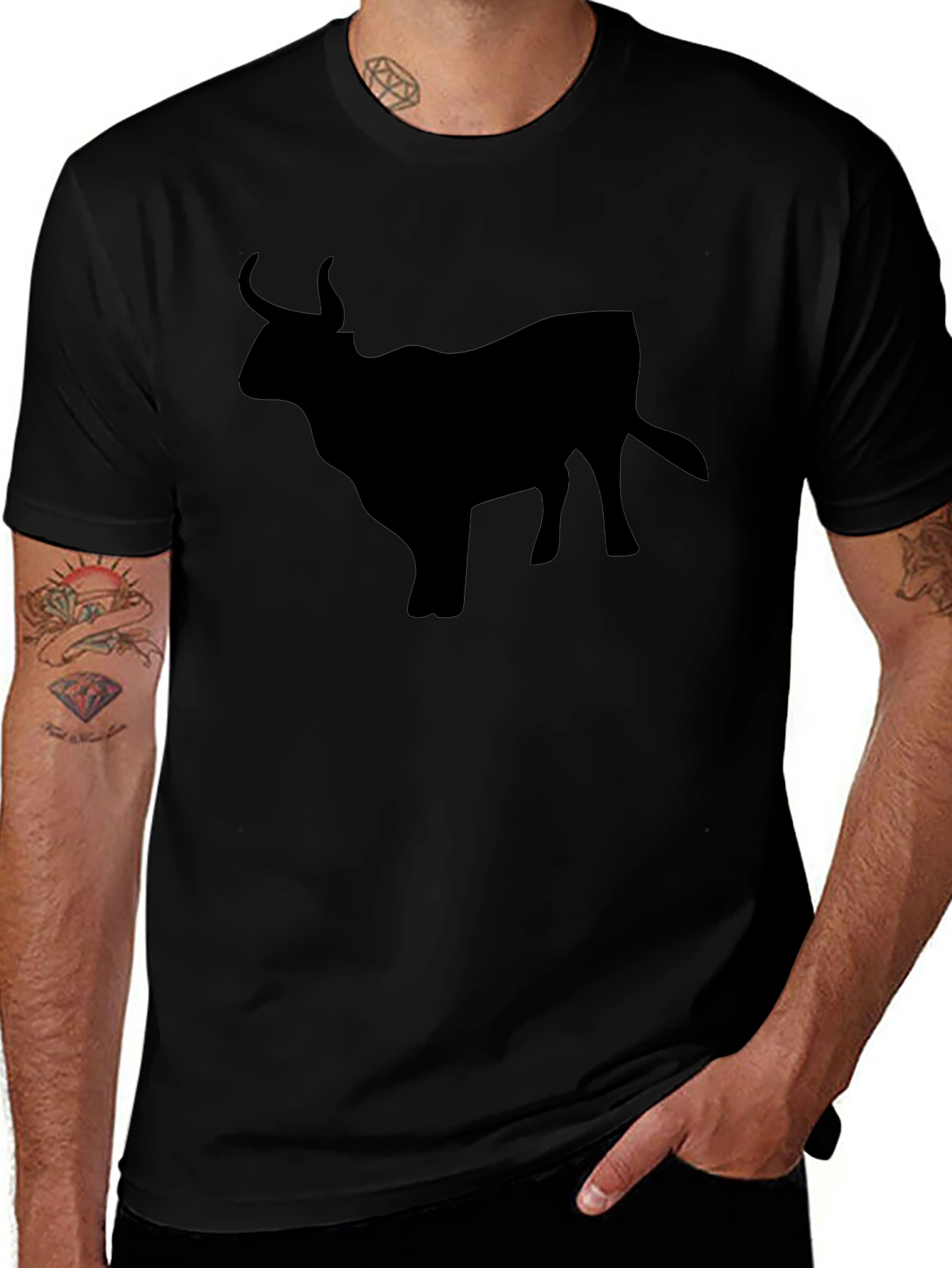 Black Bull Silhouette Graphic Tee