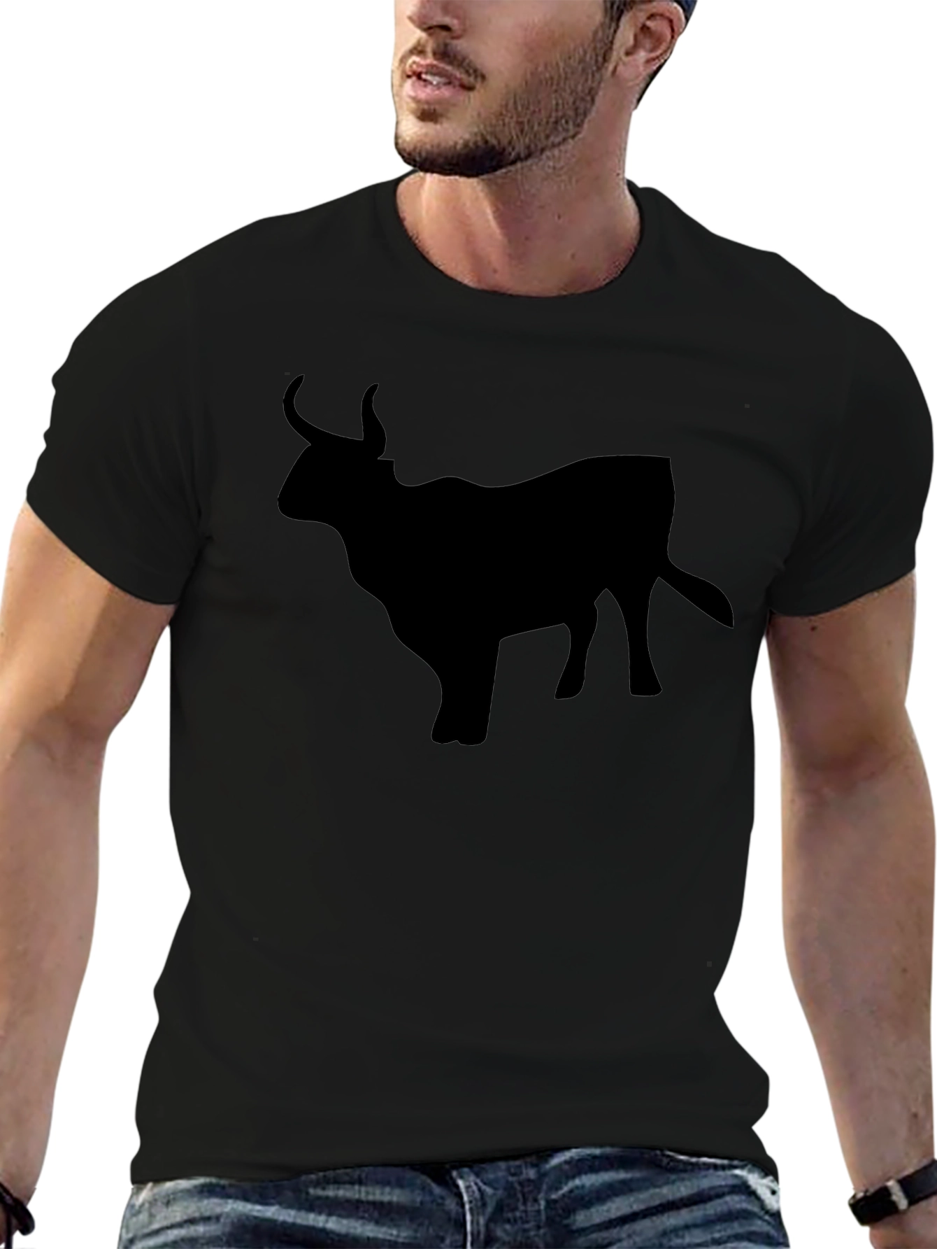 Black Bull Silhouette Graphic Tee