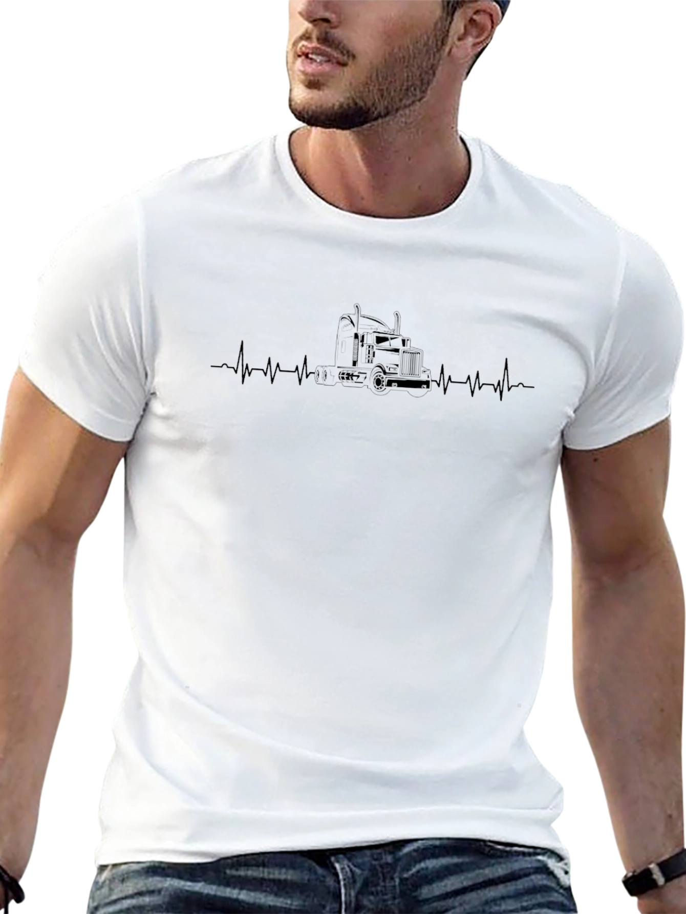 Truck Heartbeat T-Shirt - Drivers Life