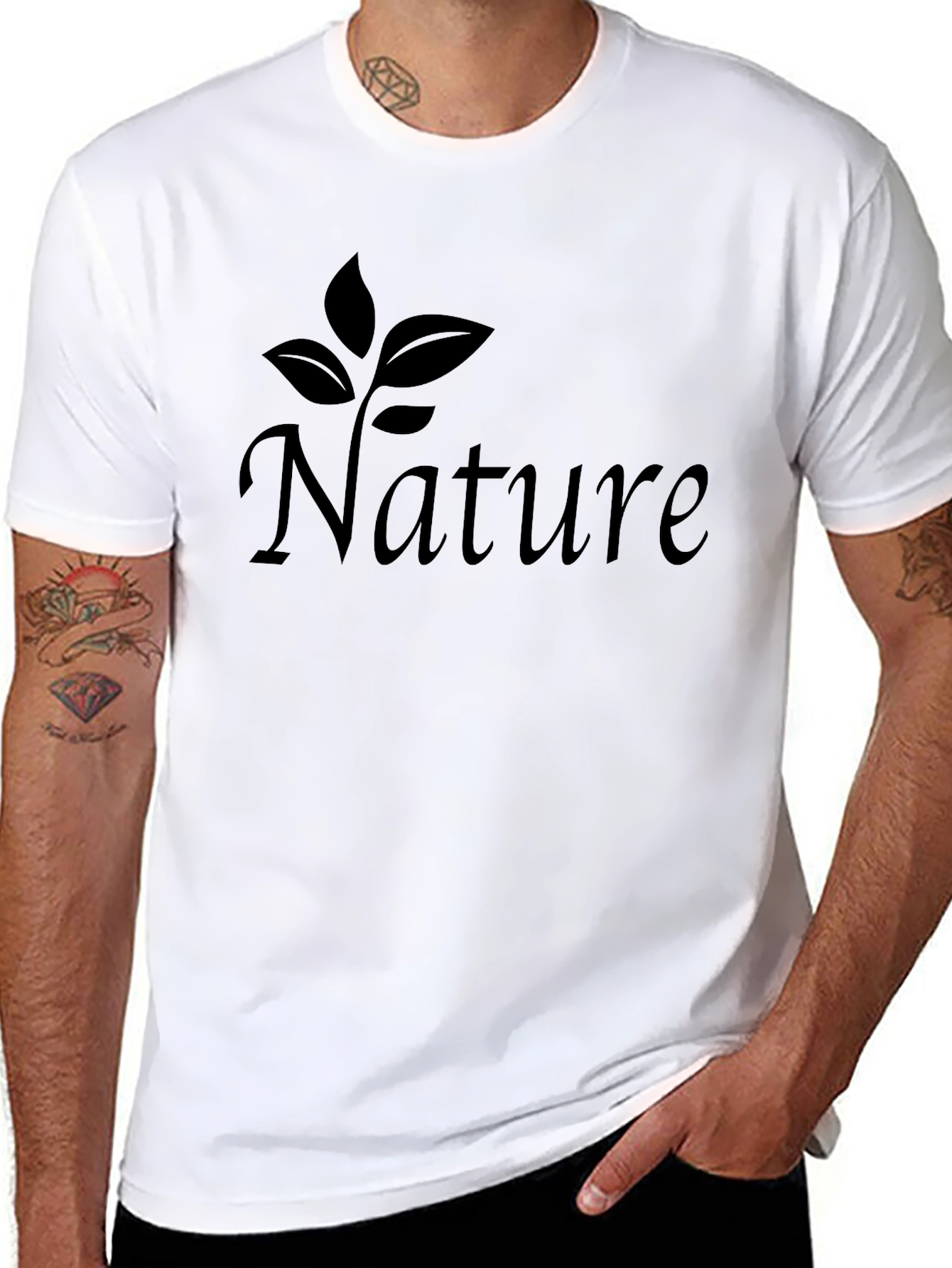 Nature Graphic Tee - Stylish Unisex Black T-Shirt