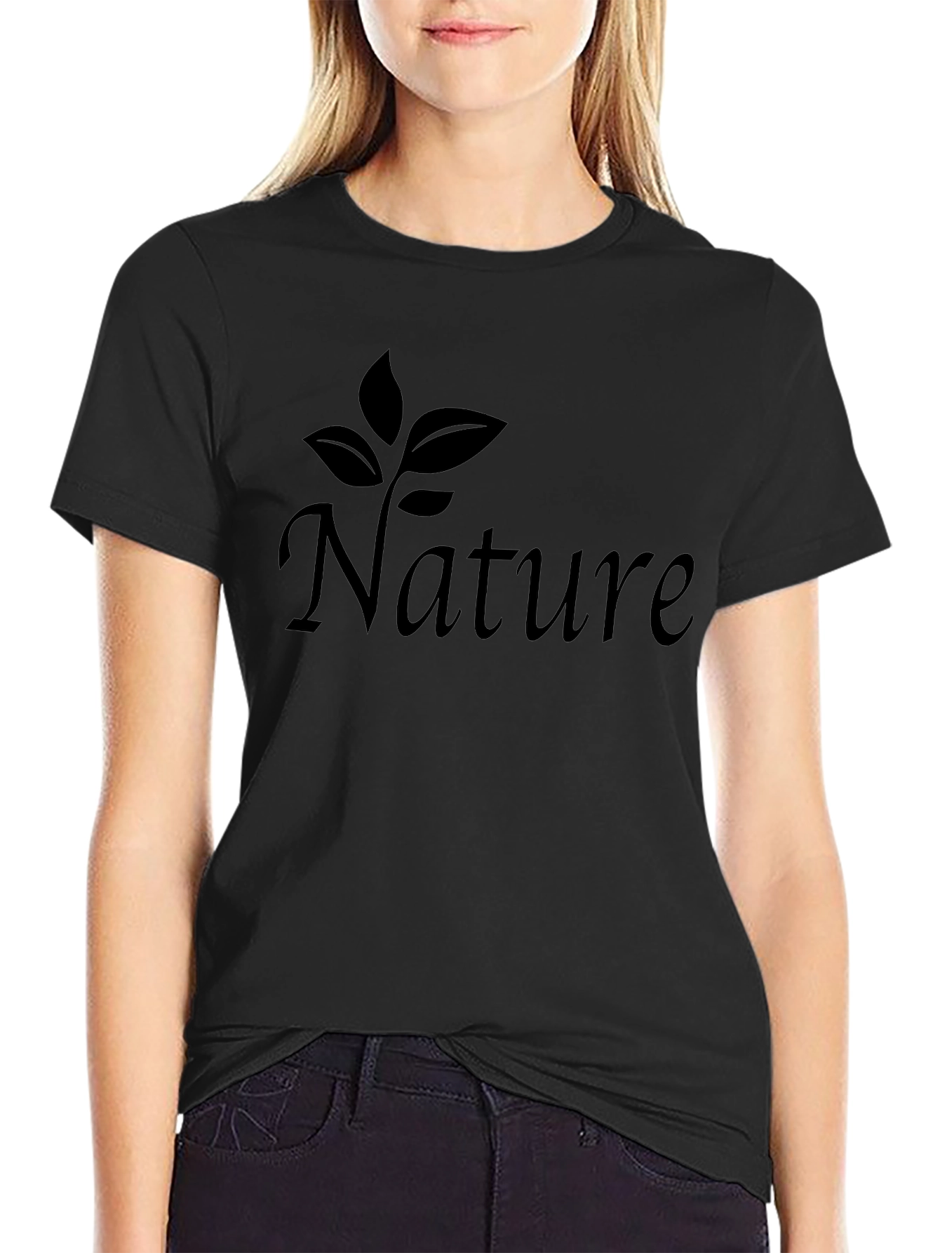 Nature Graphic Tee - Stylish Unisex Black T-Shirt