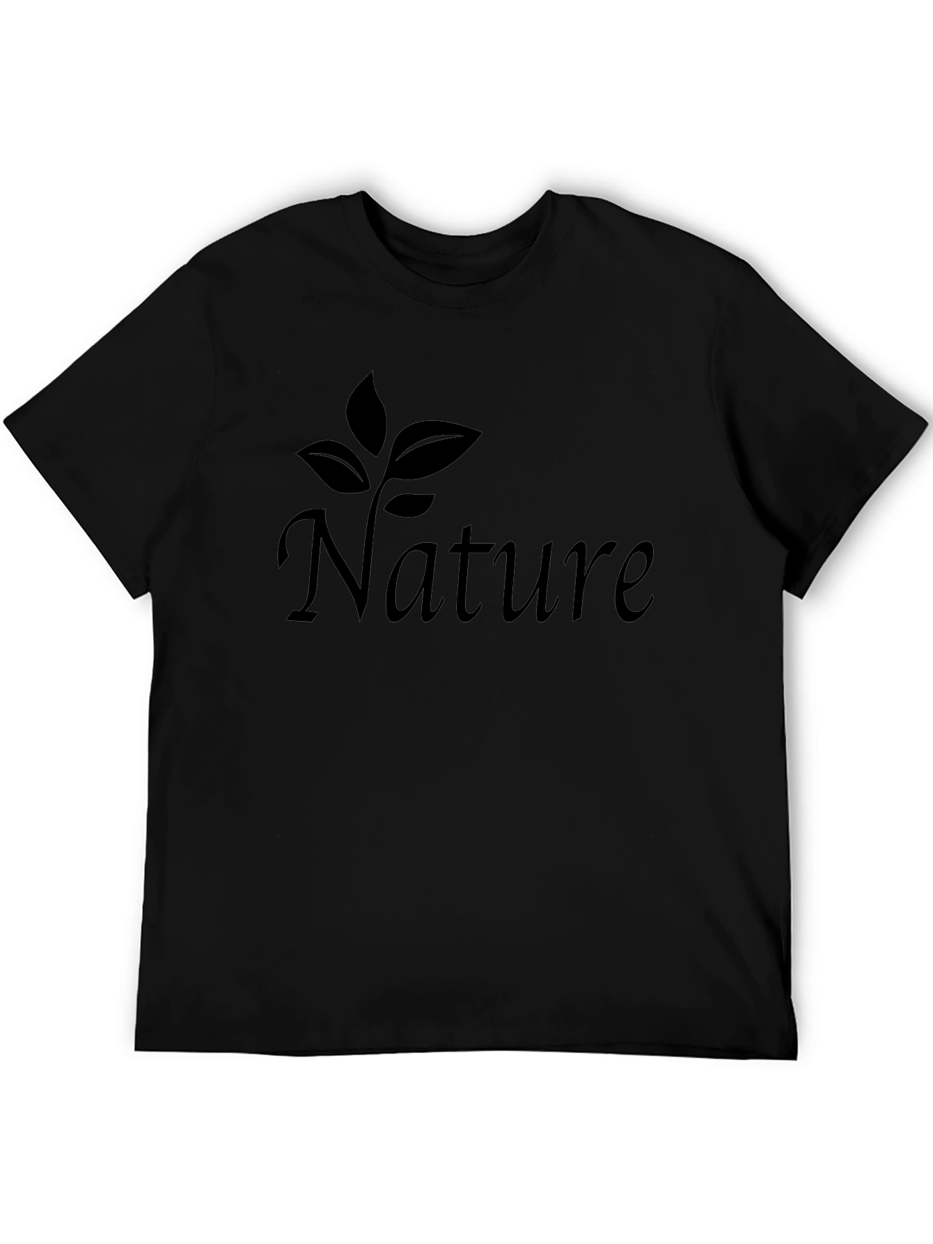 Nature Graphic Tee - Stylish Unisex Black T-Shirt