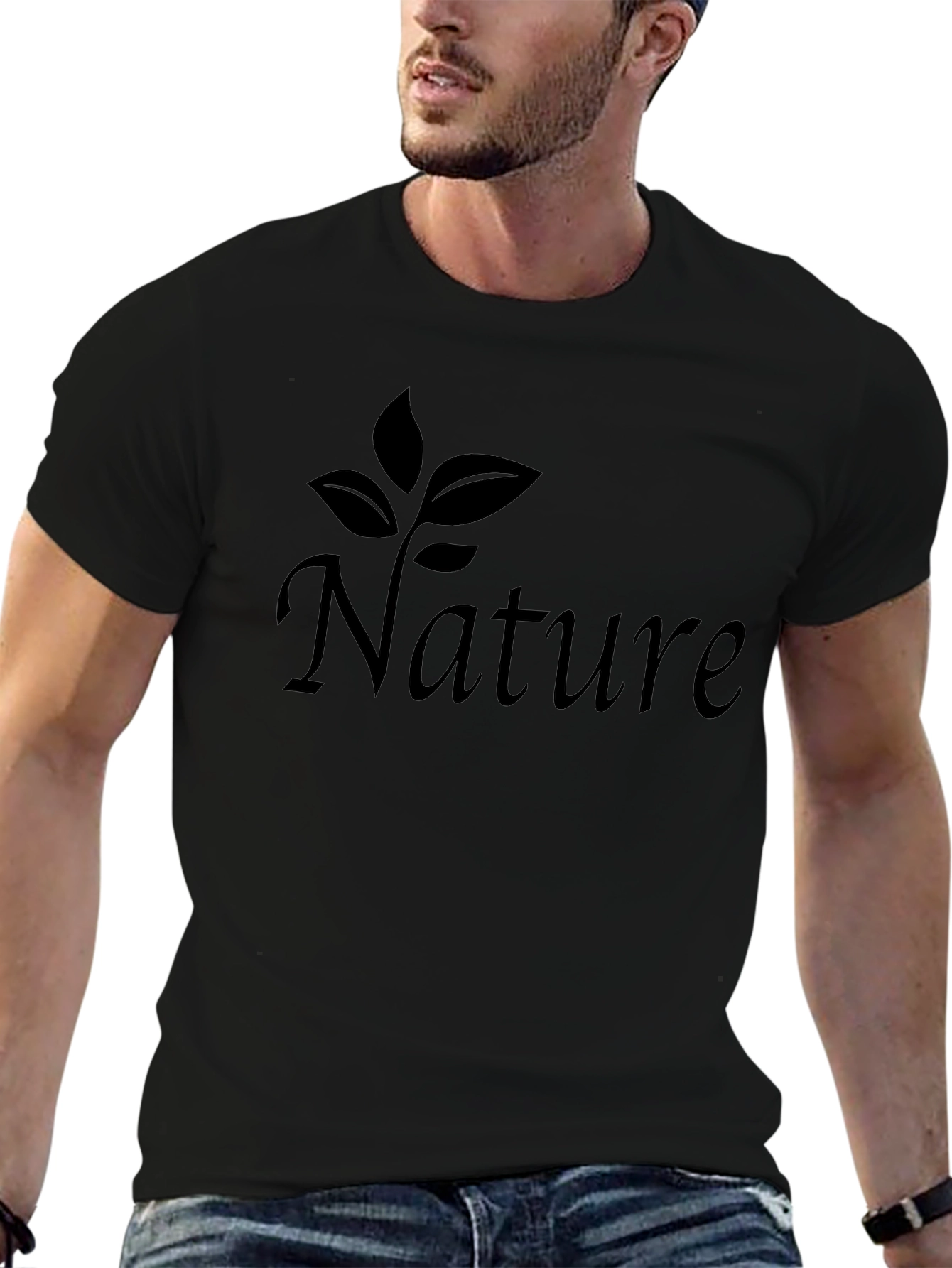 Nature Graphic Tee - Stylish Unisex Black T-Shirt