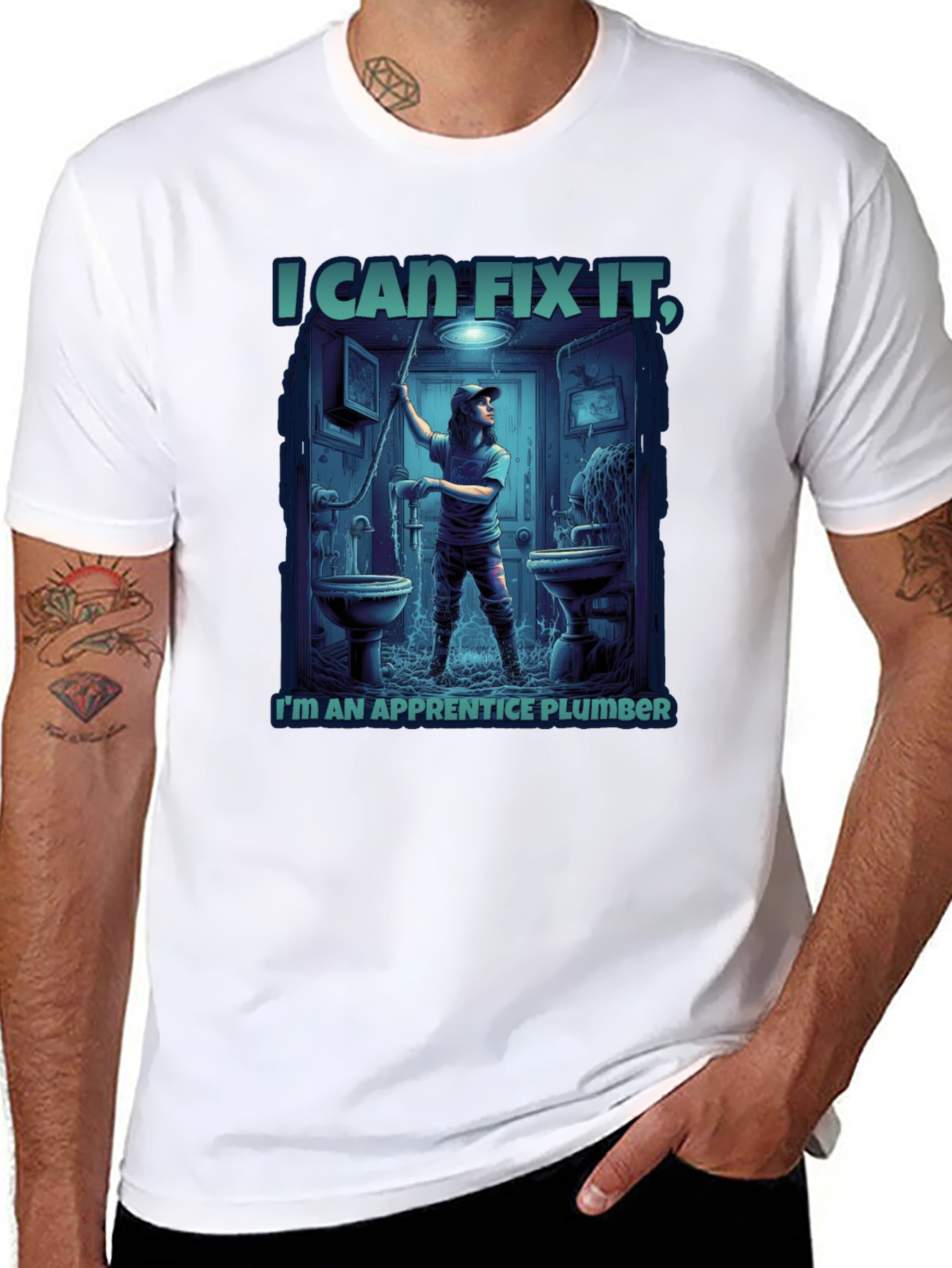 I Can Fix It Apprentice Plumber Graphic T-Shirt