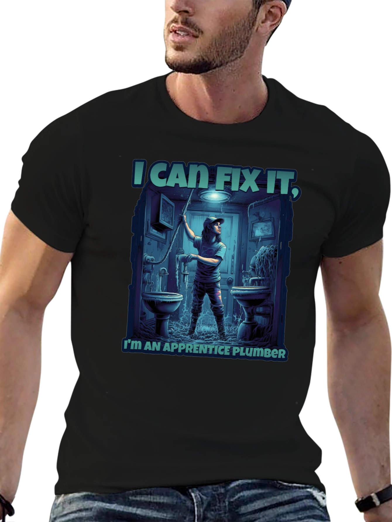 I Can Fix It Apprentice Plumber Graphic T-Shirt