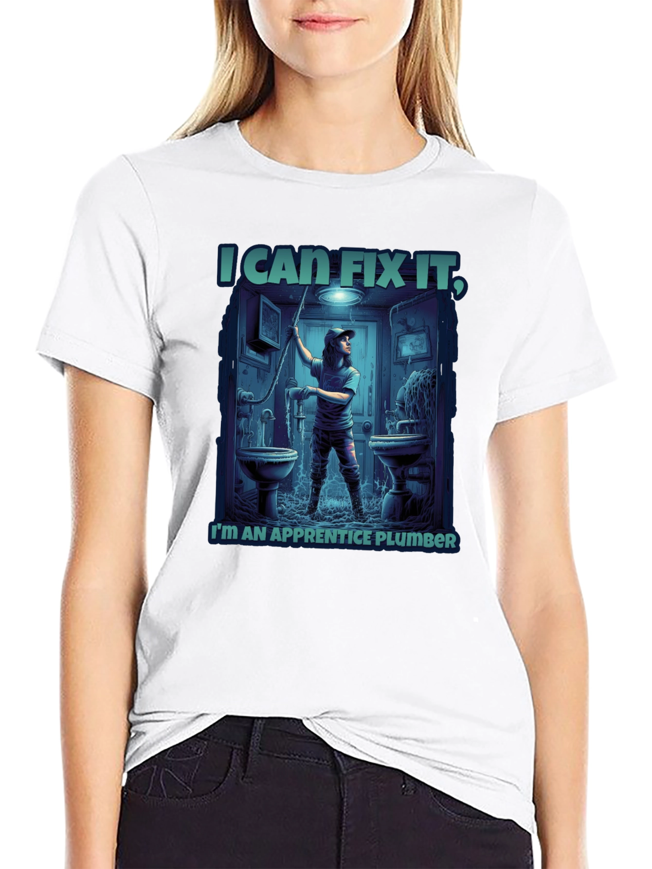 I Can Fix It Apprentice Plumber Graphic T-Shirt