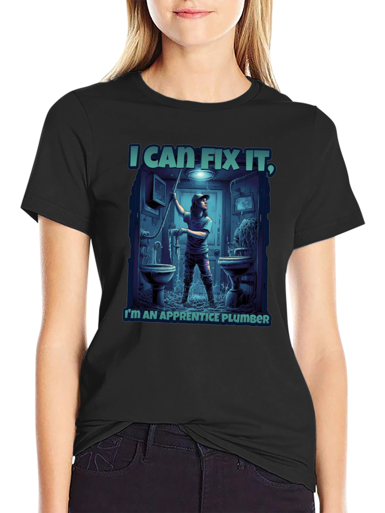 I Can Fix It Apprentice Plumber Graphic T-Shirt