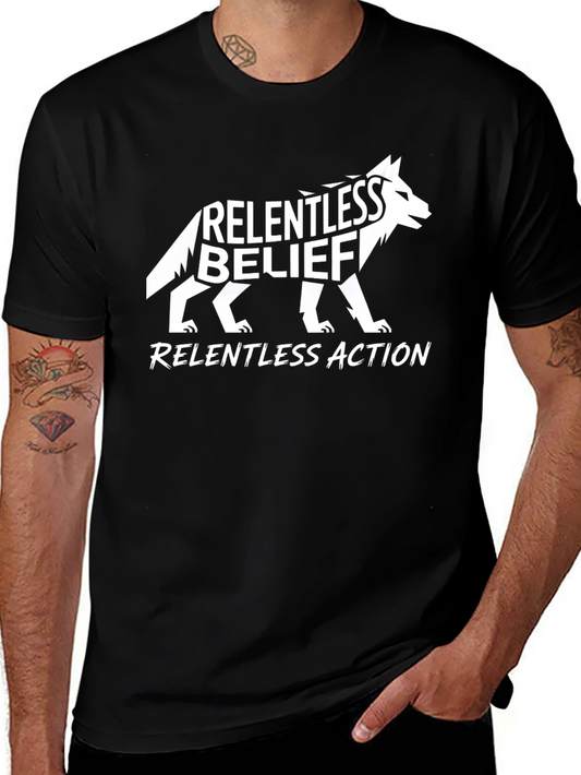 Relentless Belief Action Black Graphic Tee