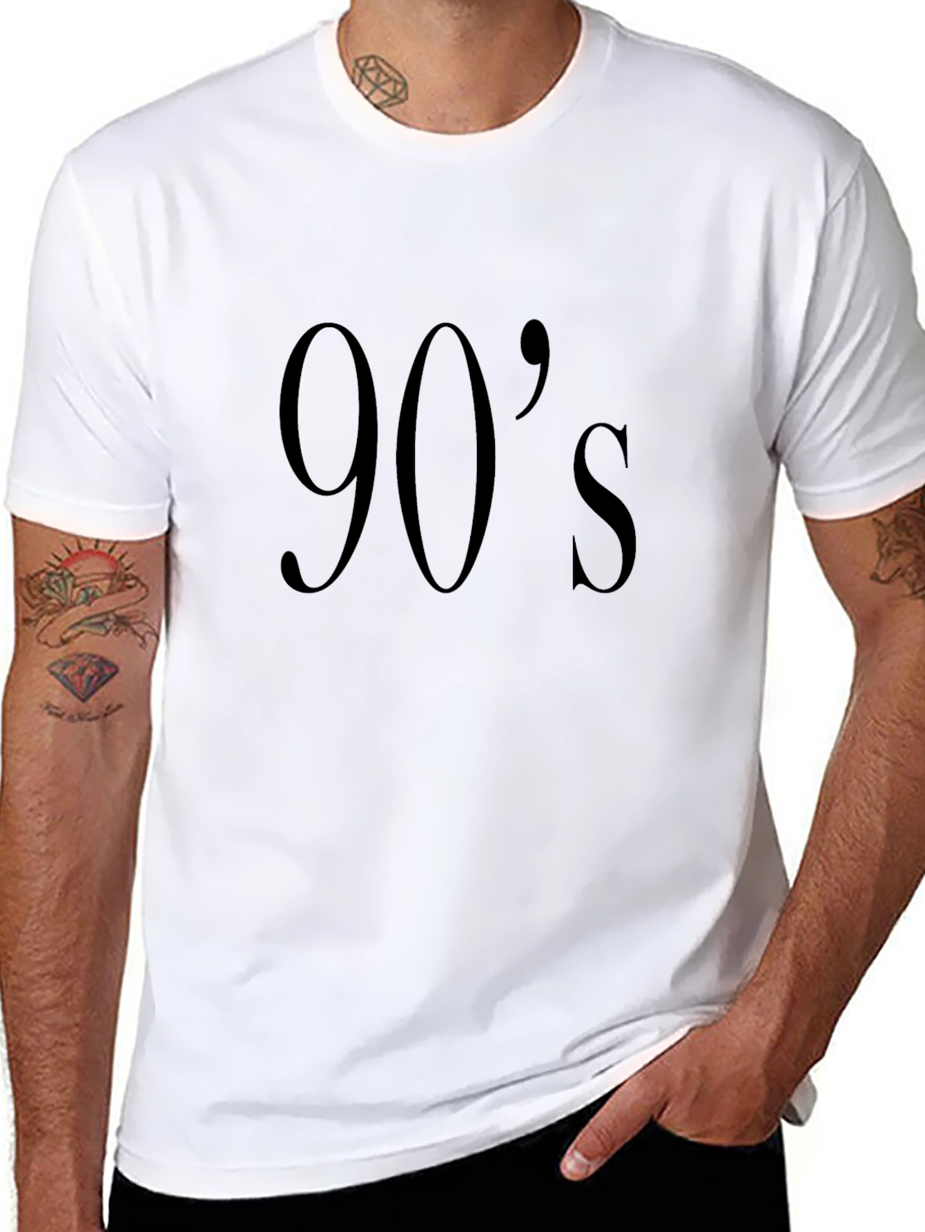 90s Black Graphic Tee - Throwback Style