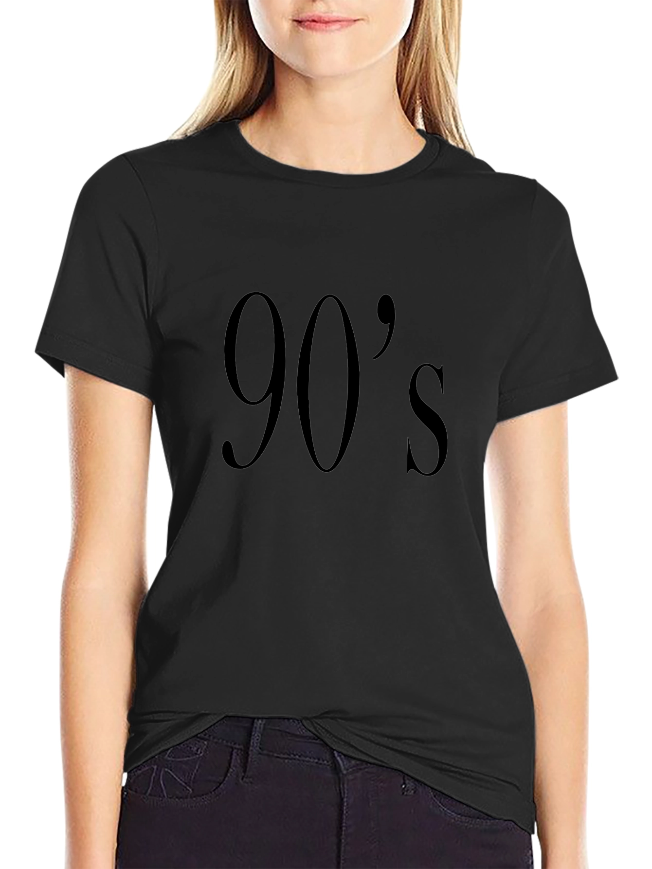 90s Black Graphic Tee - Throwback Style