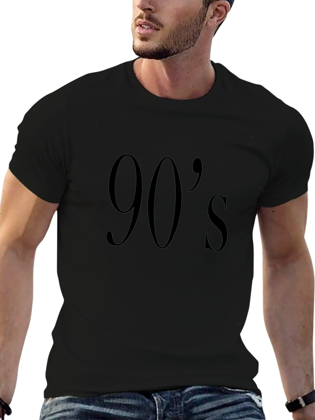 90s Black Graphic Tee - Throwback Style