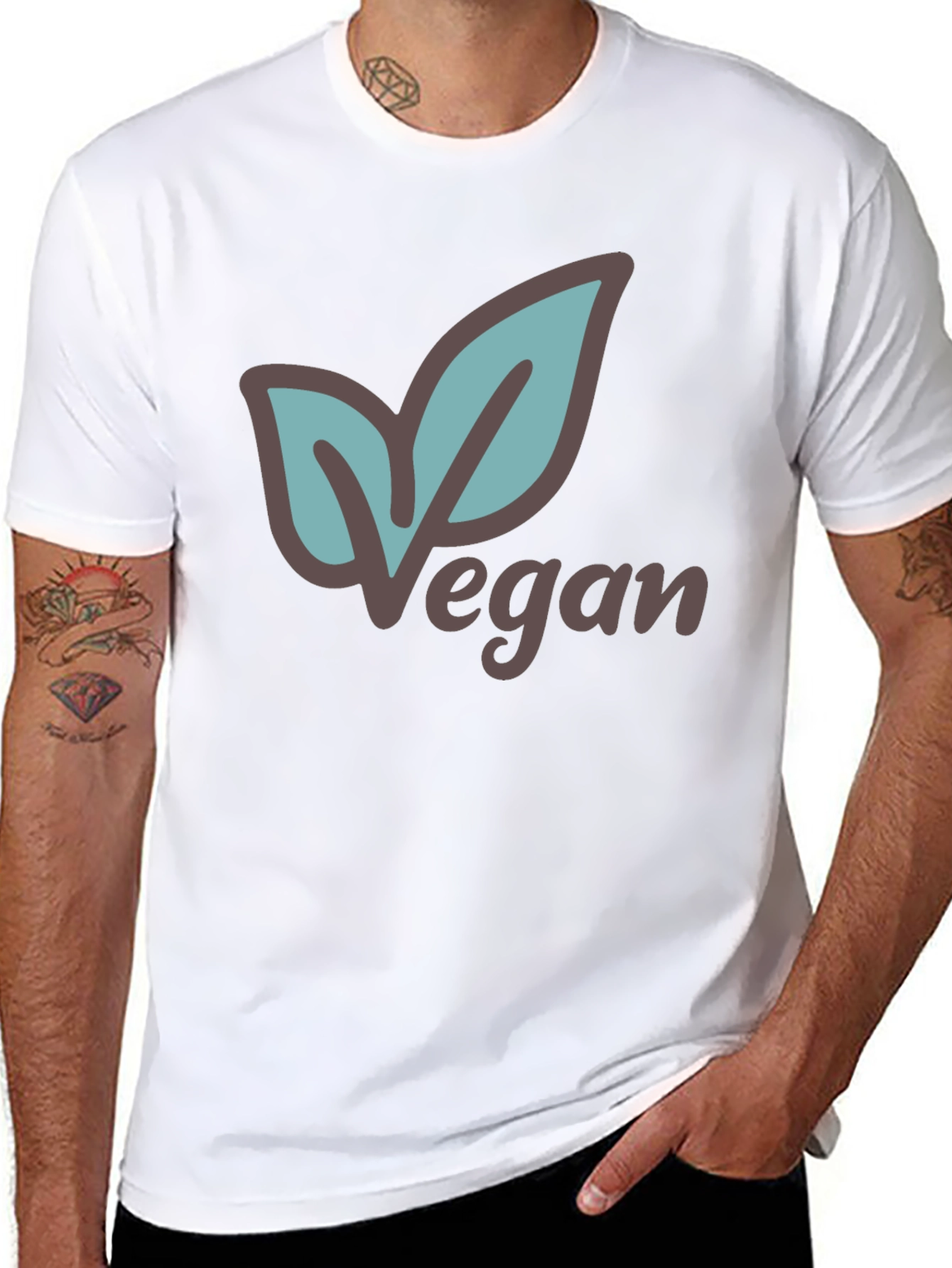 Vegan Leaf Graphic T-Shirt - Unisex