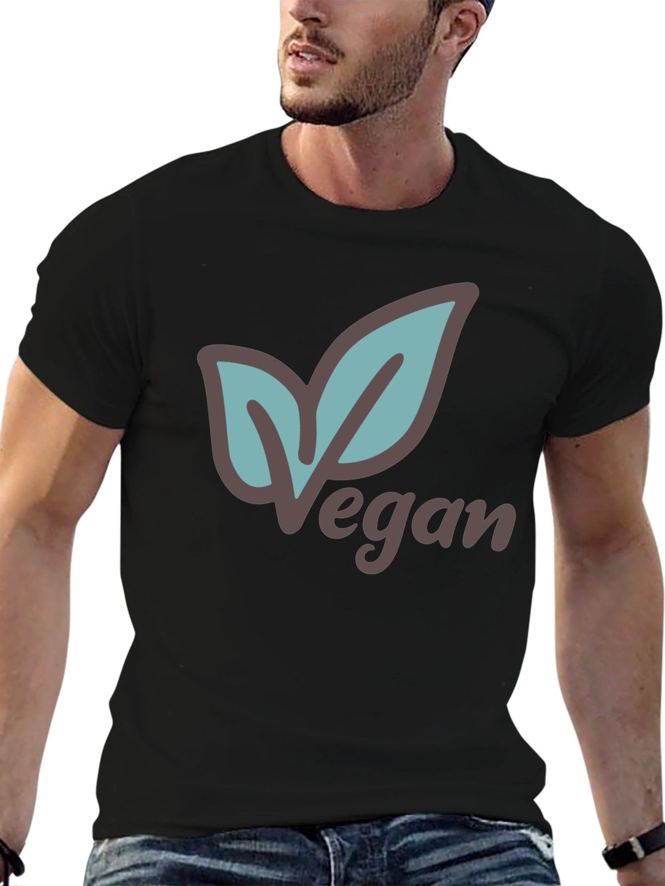 Vegan Leaf Graphic T-Shirt - Unisex
