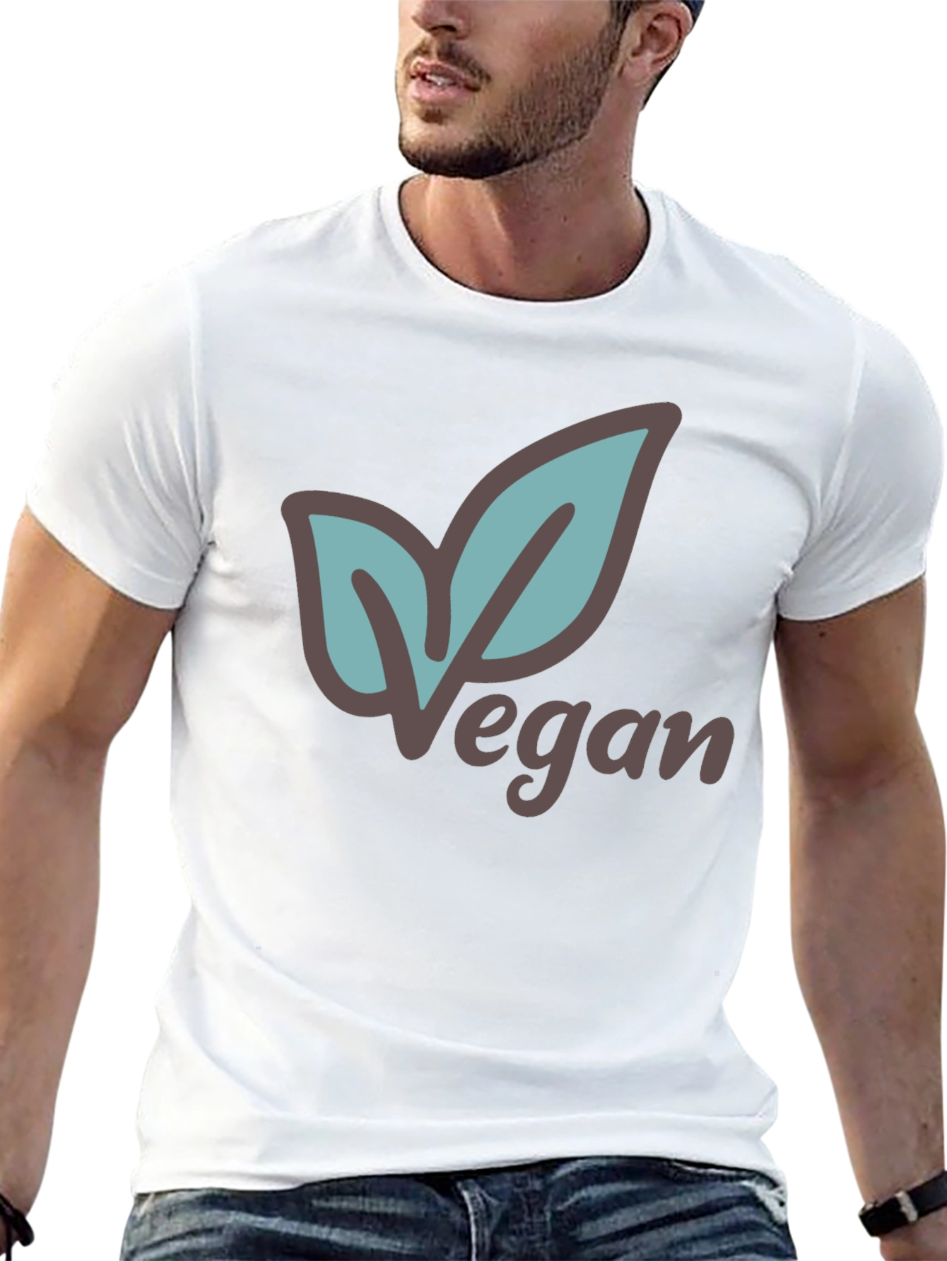 Vegan Leaf Graphic T-Shirt - Unisex