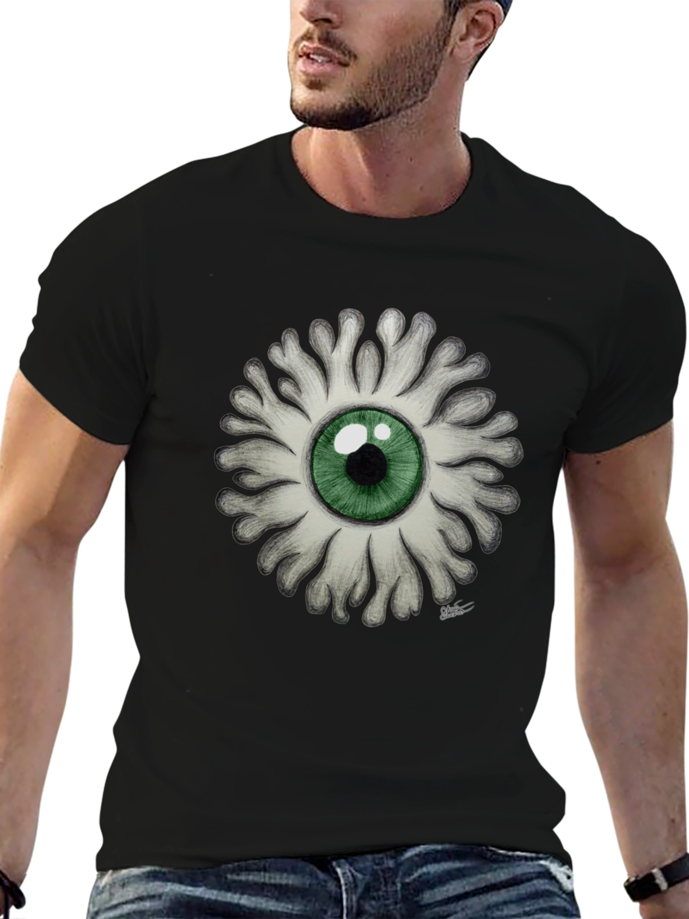Eye See You - Graphic Print Black T-Shirt