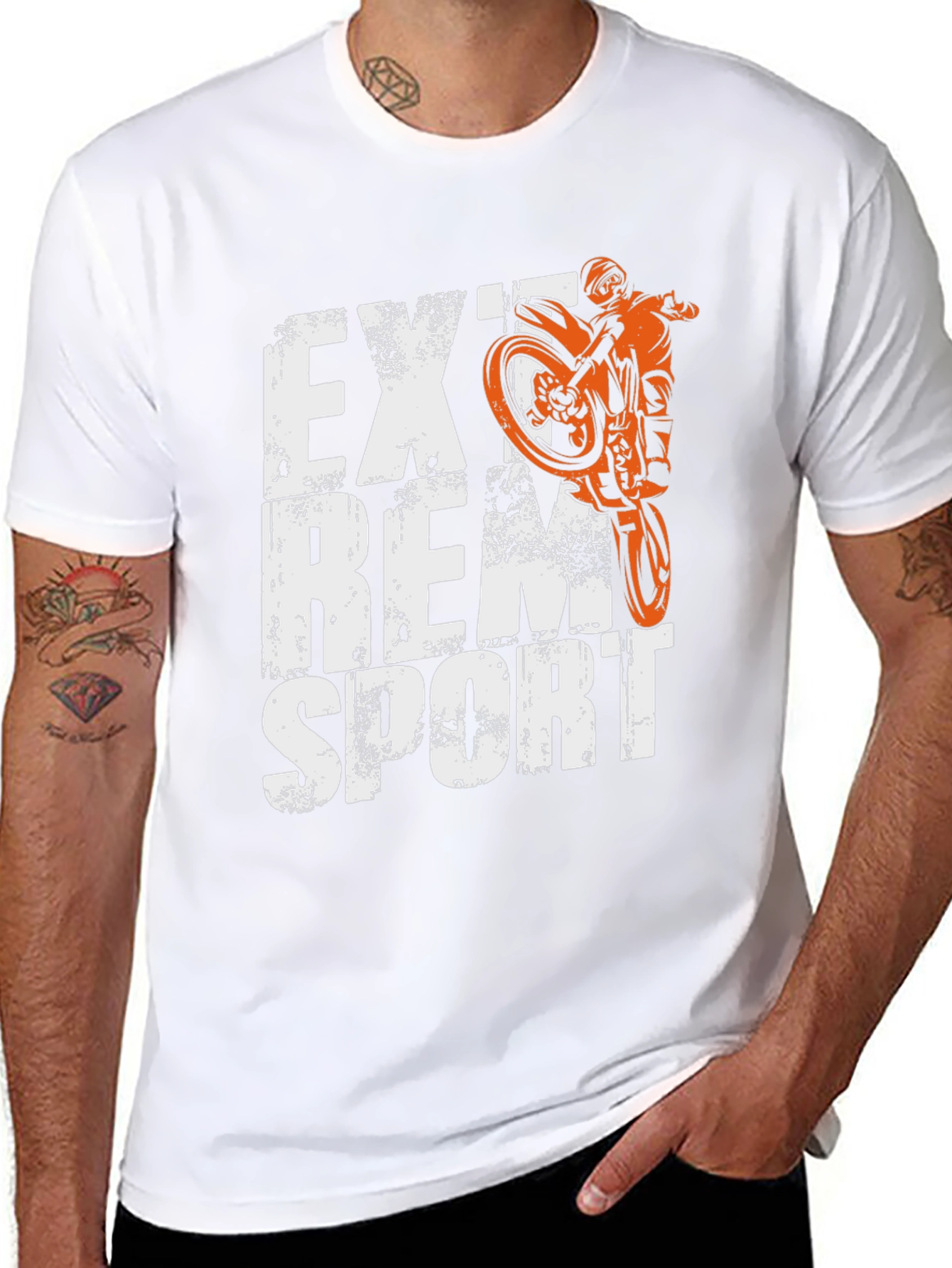 Extreme Sports Motorcycle Graphic T-Shirt