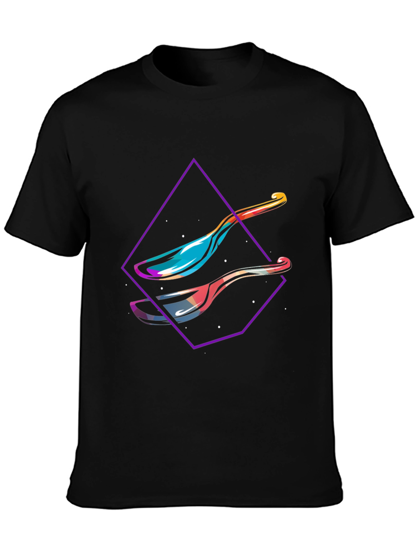 Modern Spoon Graphic Tee - Abstract Design Shirt