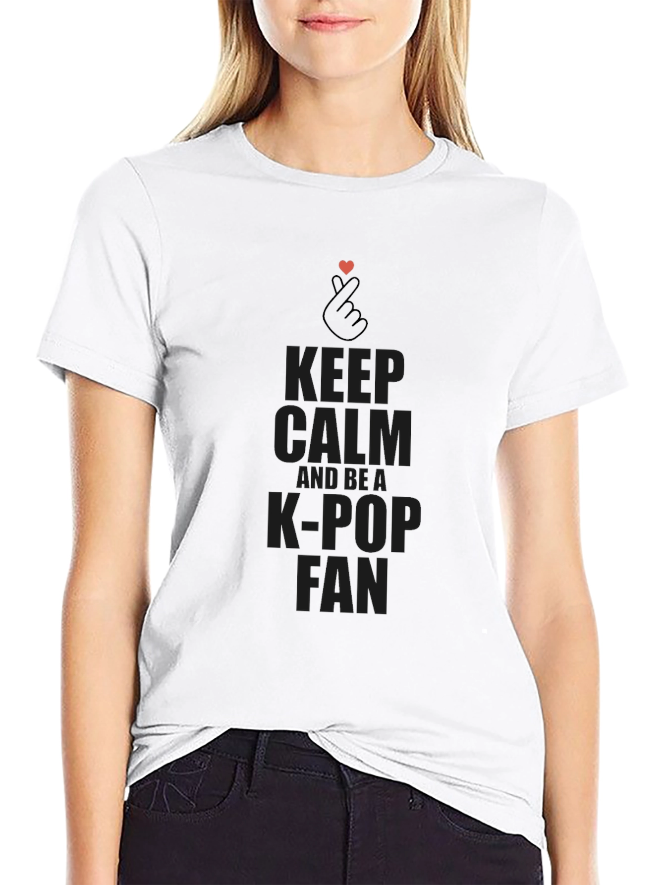 Keep Calm K-Pop Fan Black T-Shirt