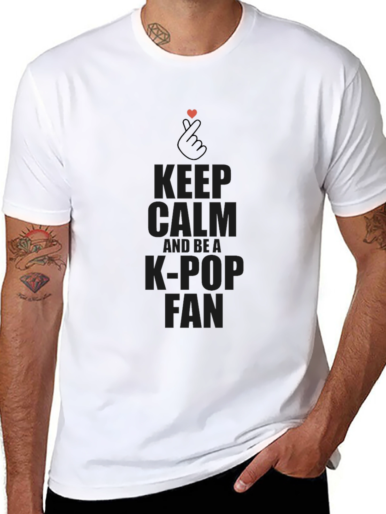 Keep Calm K-Pop Fan Black T-Shirt