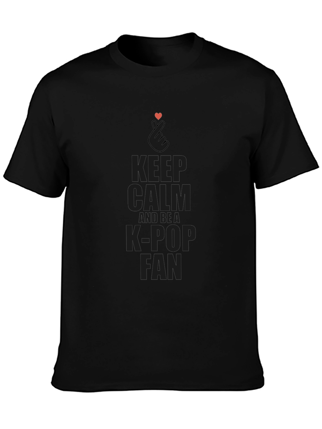 Keep Calm K-Pop Fan Black T-Shirt