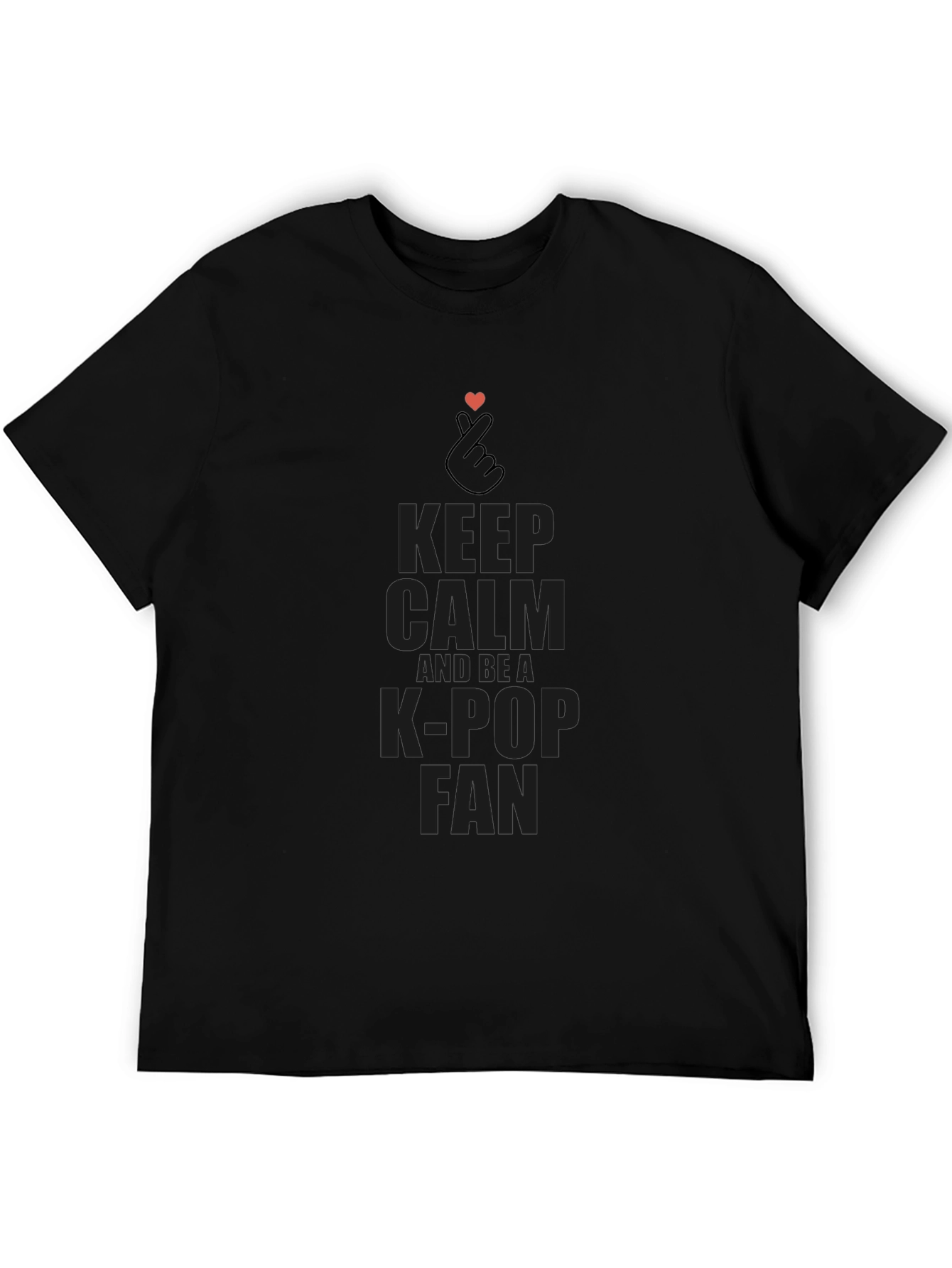 Keep Calm K-Pop Fan Black T-Shirt
