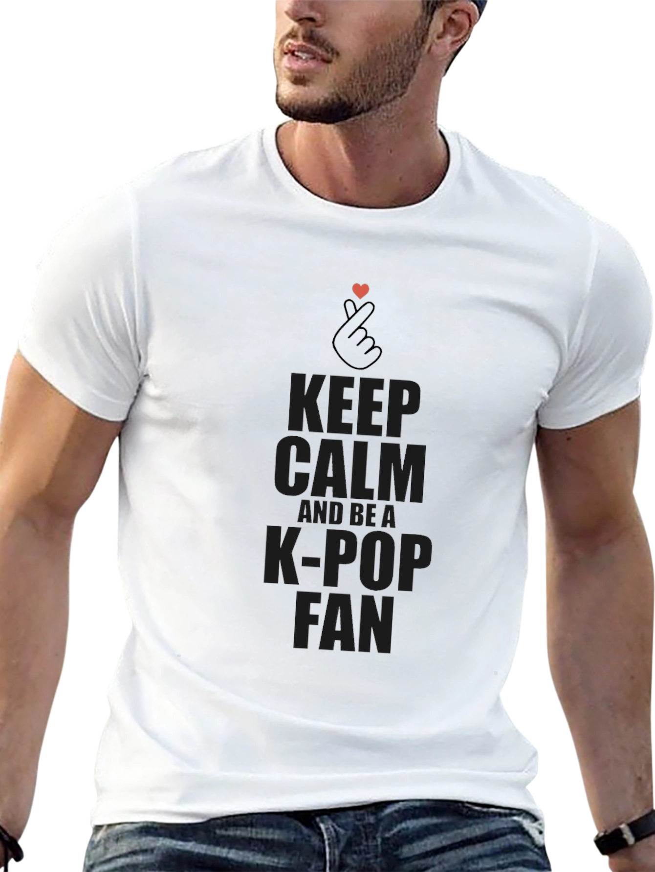 Keep Calm K-Pop Fan Black T-Shirt
