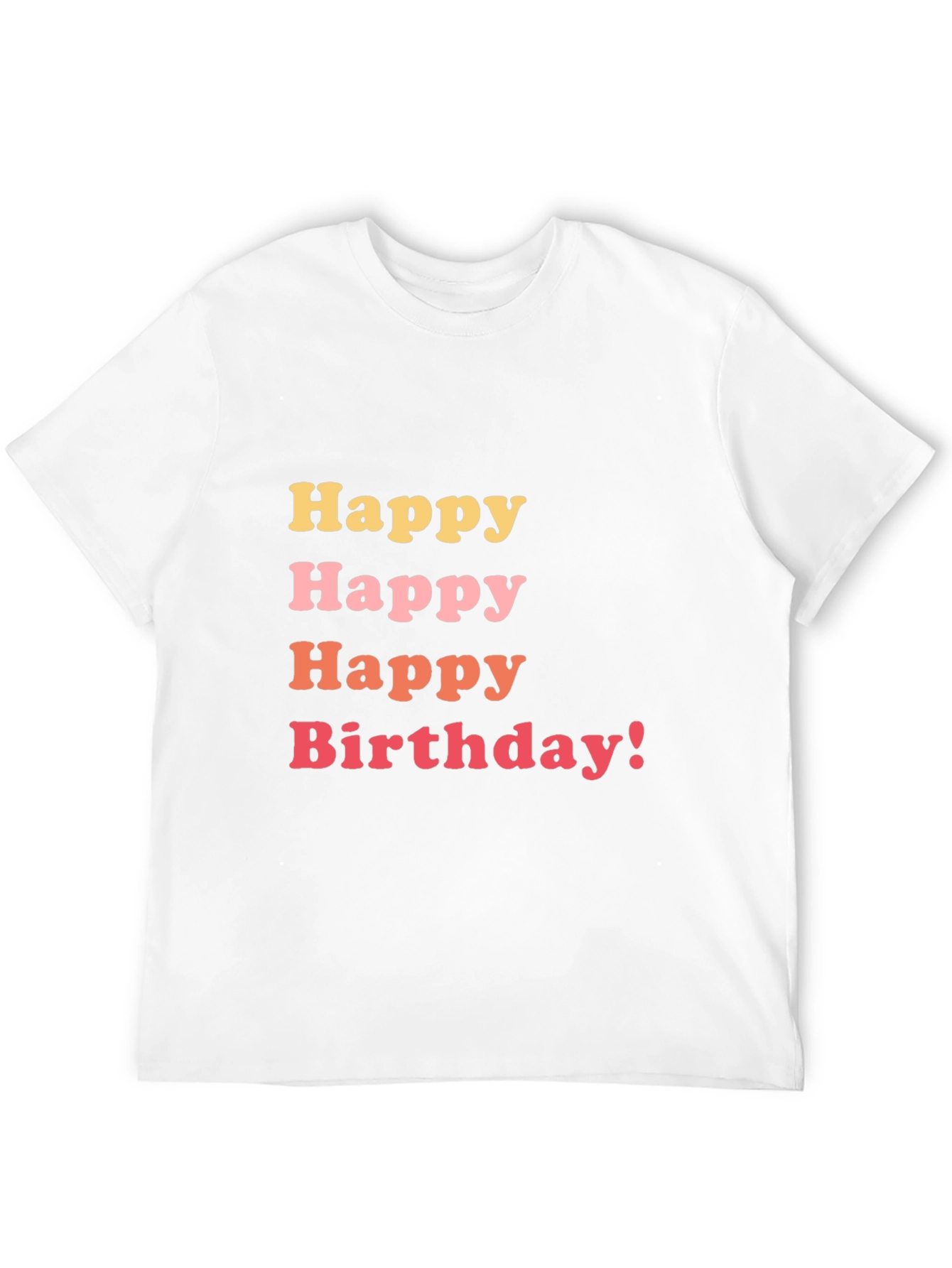 Happy Birthday Graphic Tee - Black Cotton T-Shirt