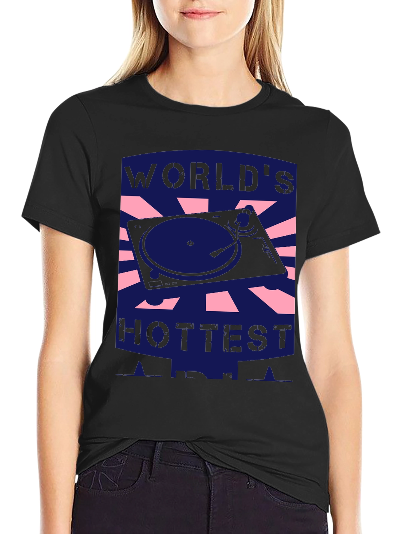 Worlds Hottest DJ Black T-Shirt