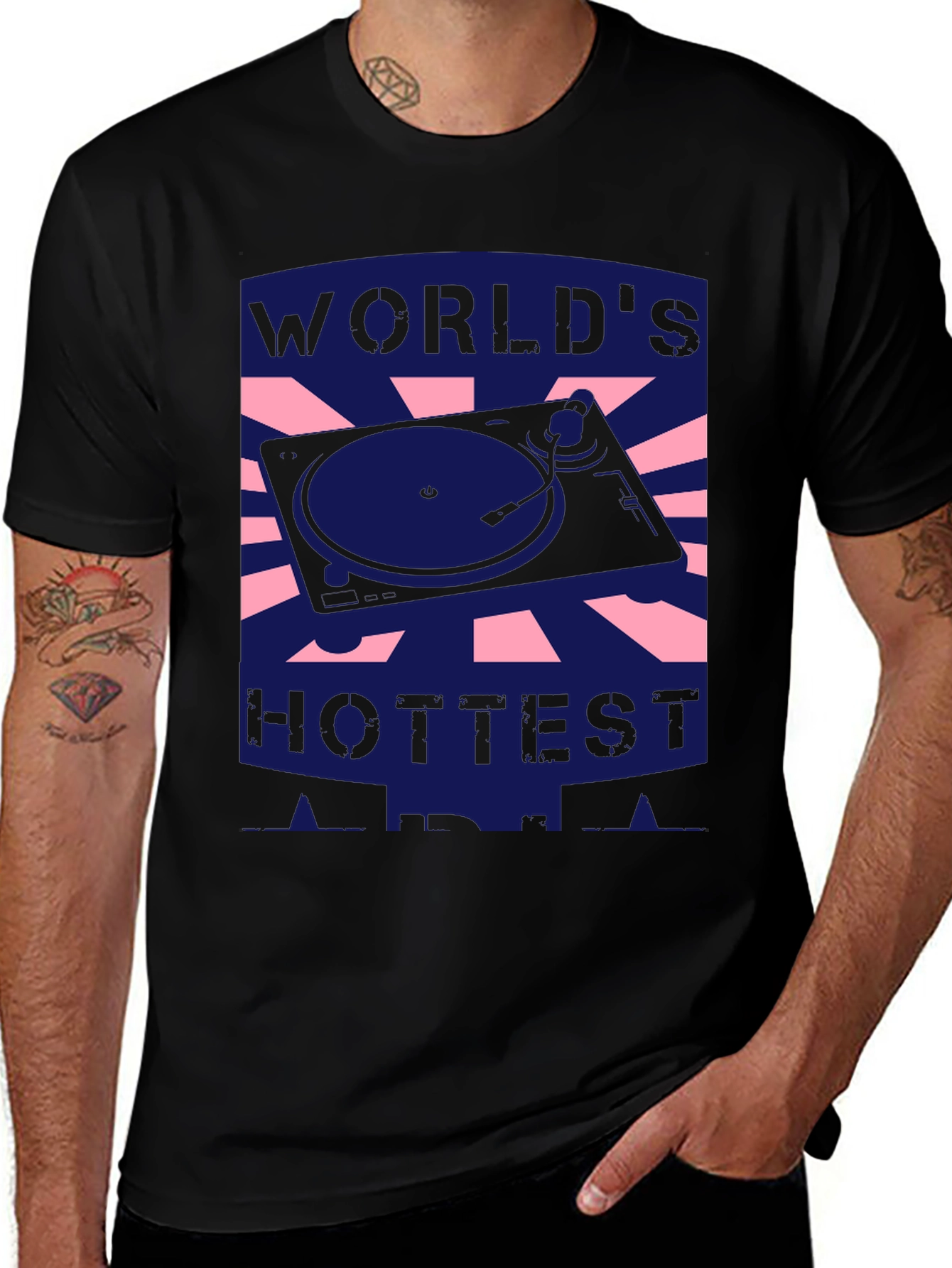 Worlds Hottest DJ Black T-Shirt