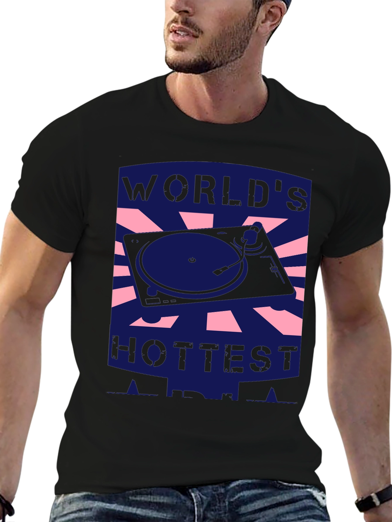 Worlds Hottest DJ Black T-Shirt
