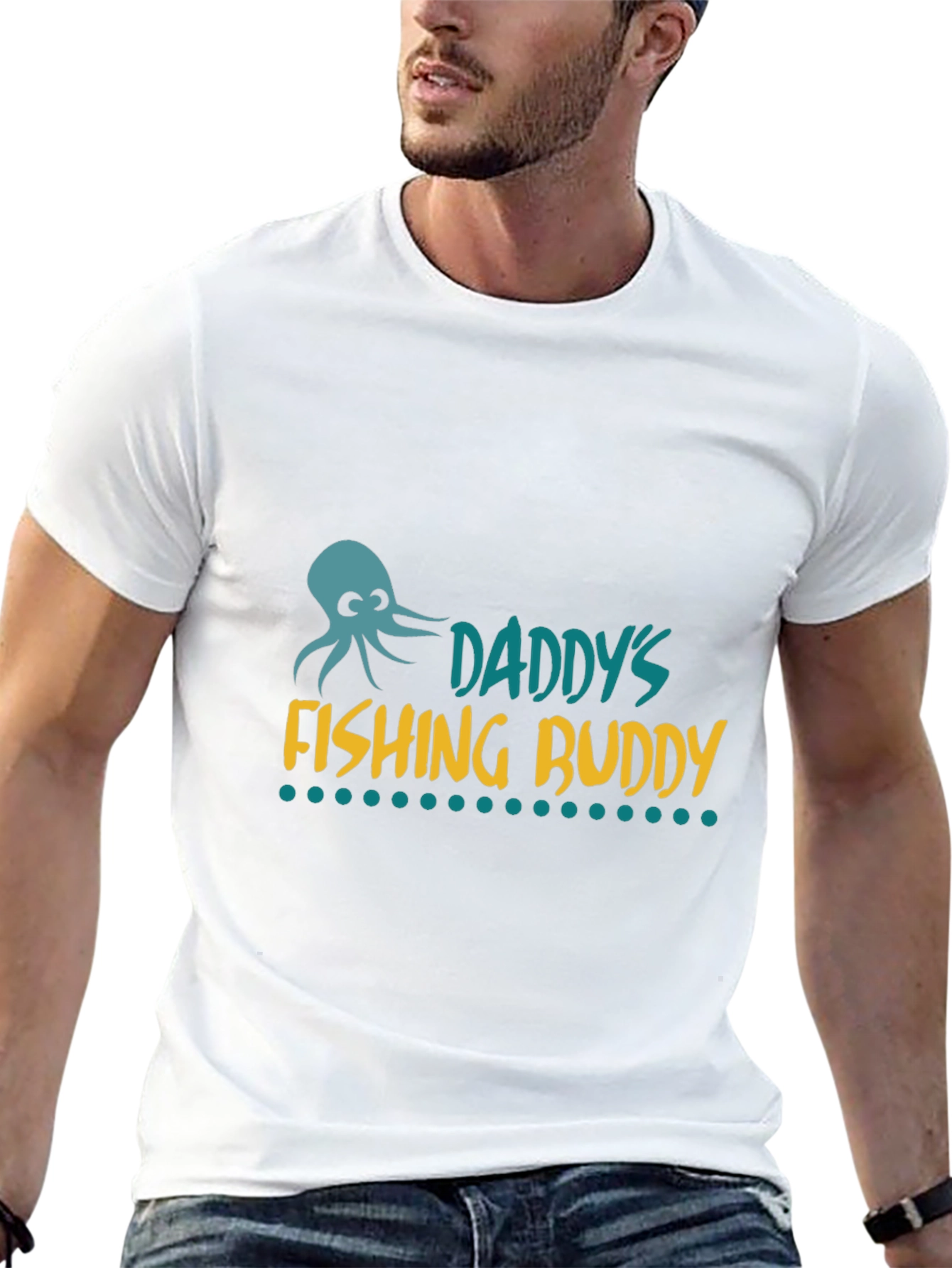 Daddys Fishing Buddy Graphic Tee - Black