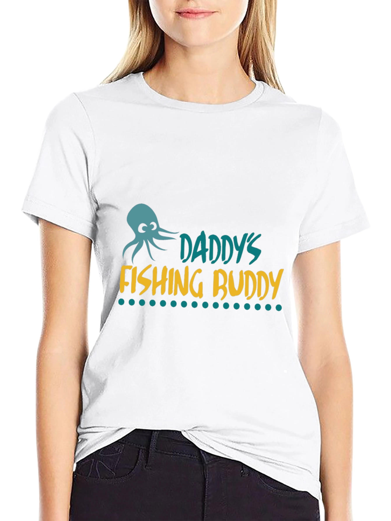 Daddys Fishing Buddy Graphic Tee - Black