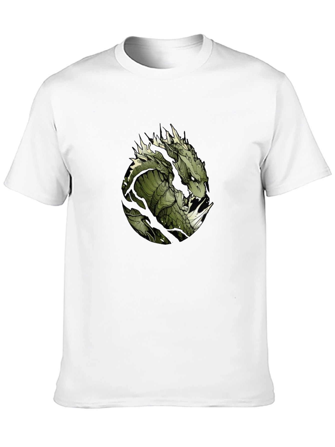 Green Dragon Graphic T-Shirt - Mens Black Tee