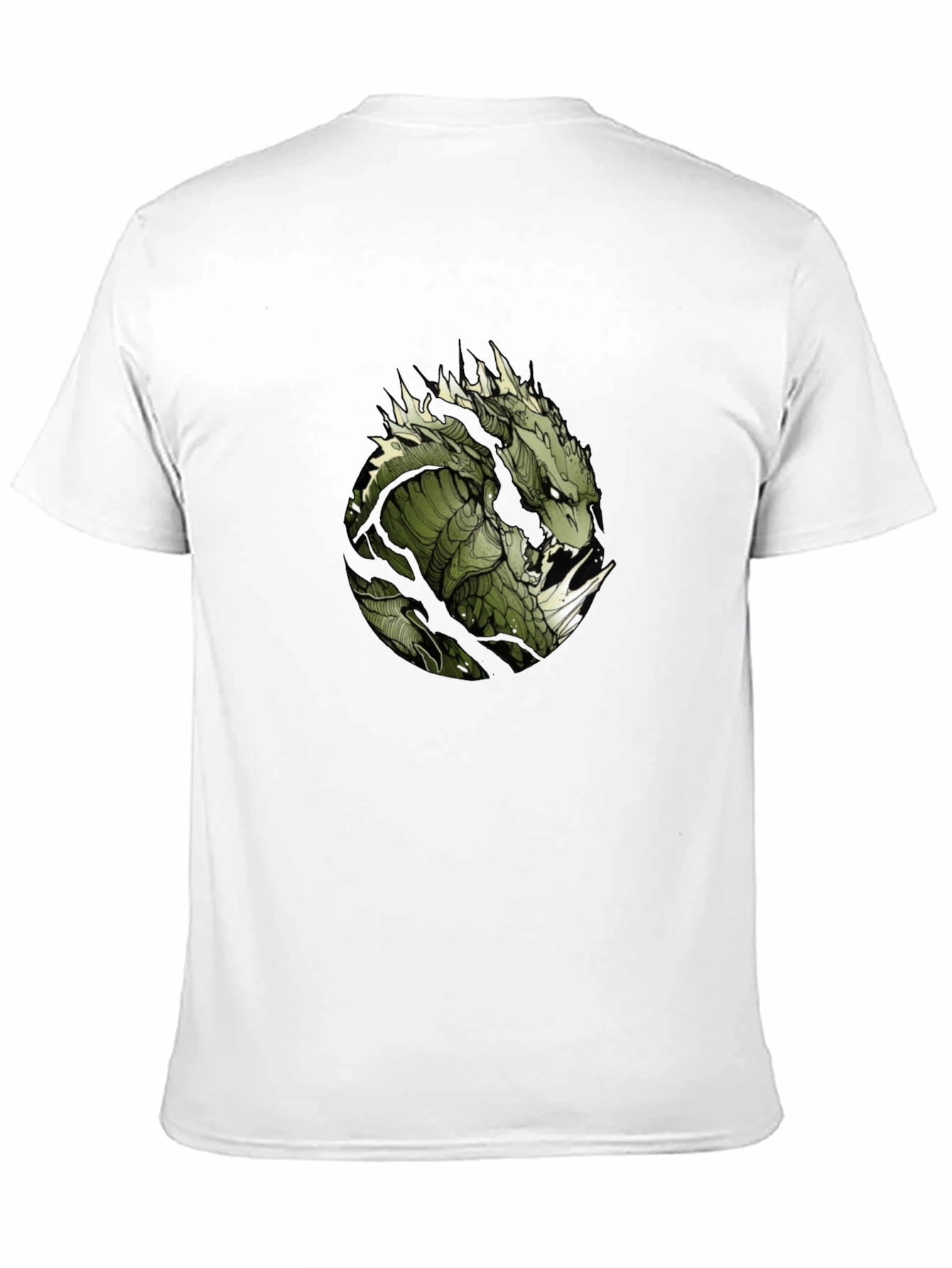 Green Dragon Graphic T-Shirt - Mens Black Tee