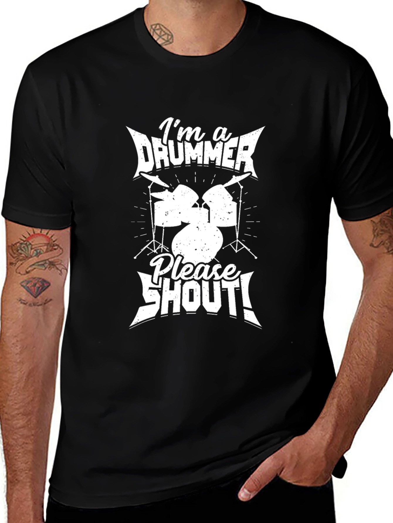 Im a Drummer Please Shout! T-Shirt