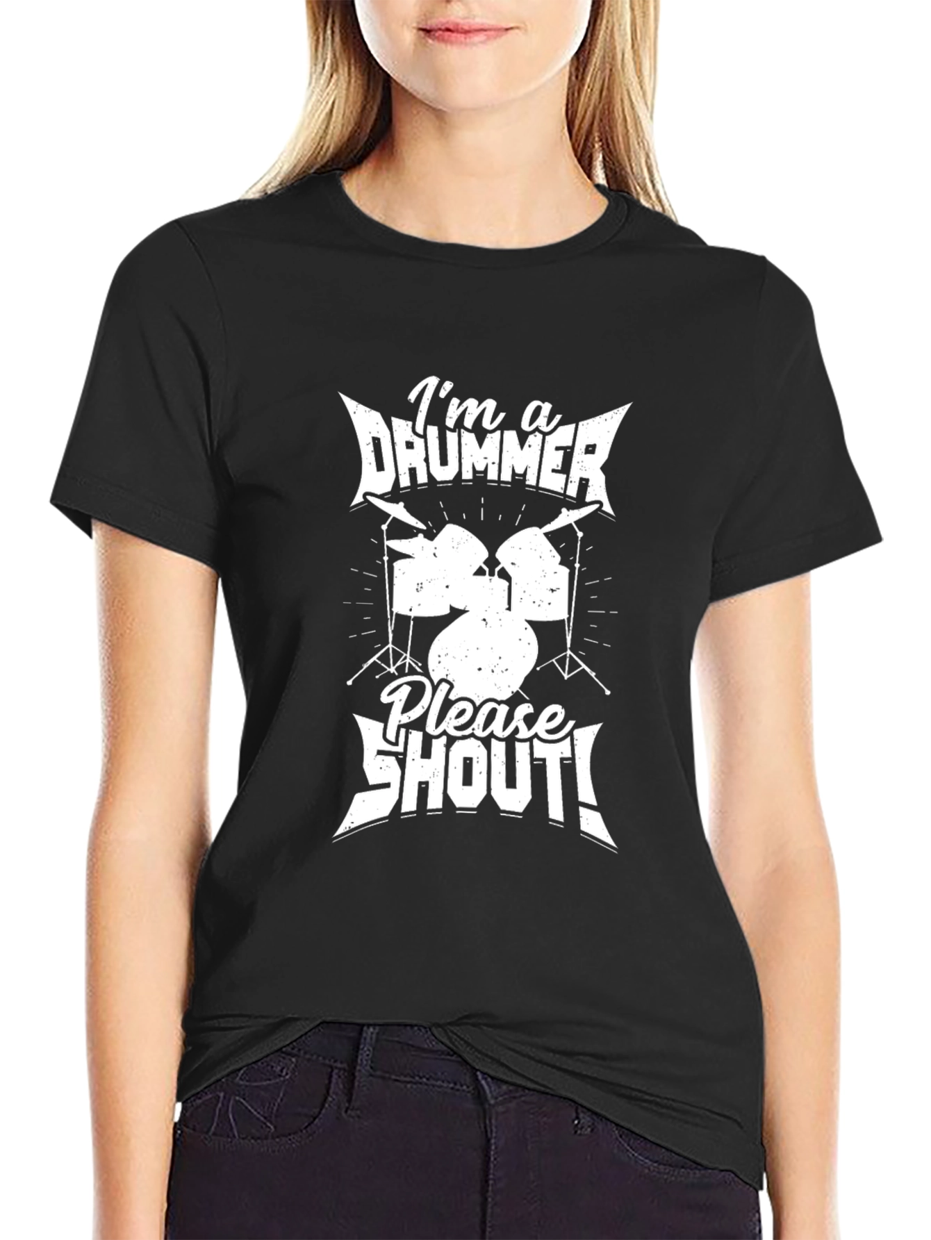 Im a Drummer Please Shout! T-Shirt