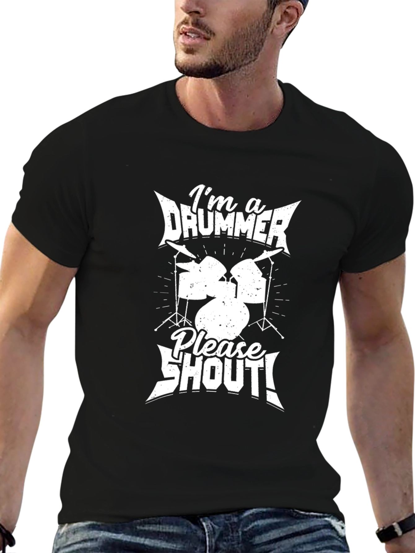 Im a Drummer Please Shout! T-Shirt
