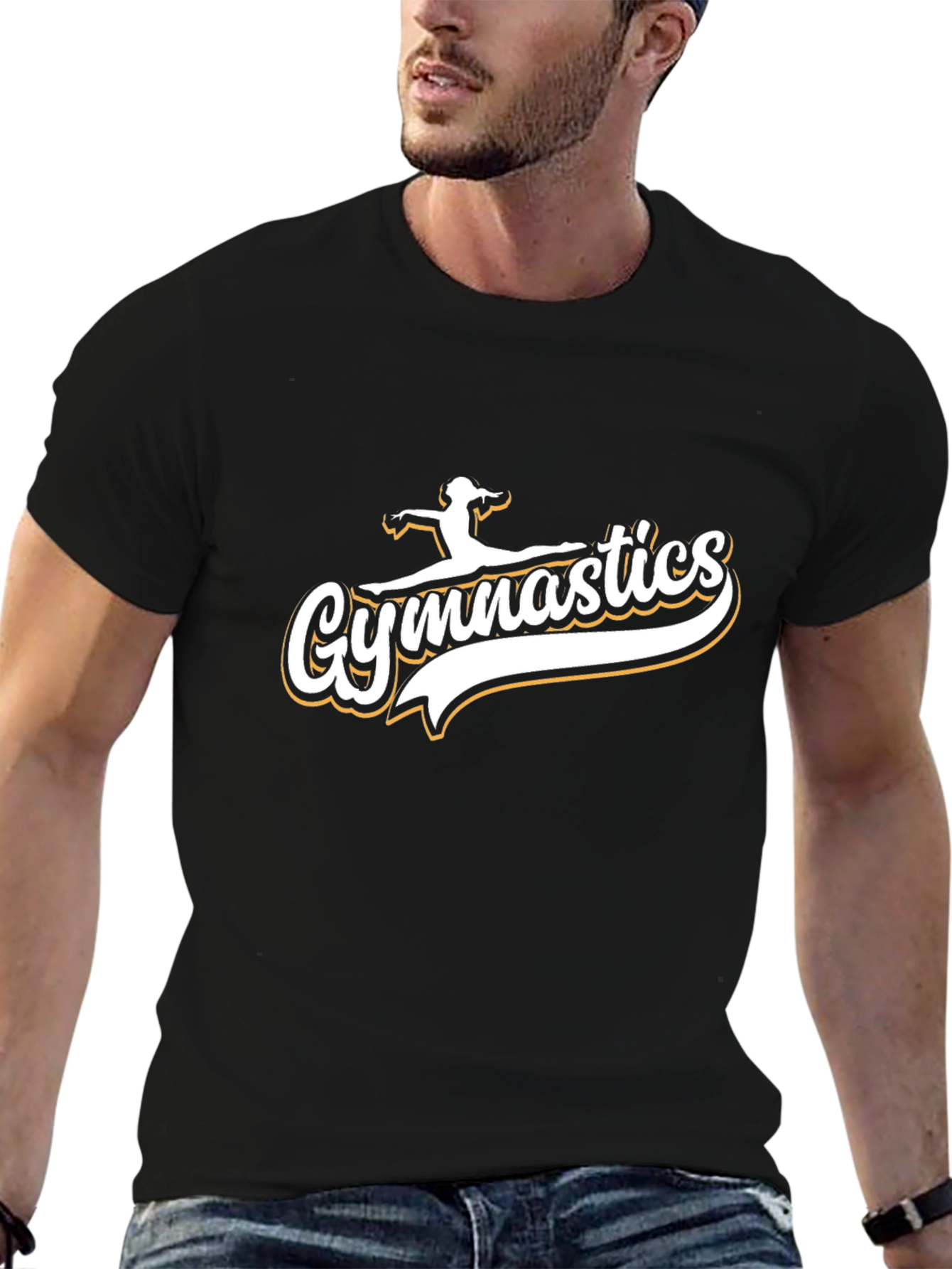 Gymnastics Graphic Tee - Black