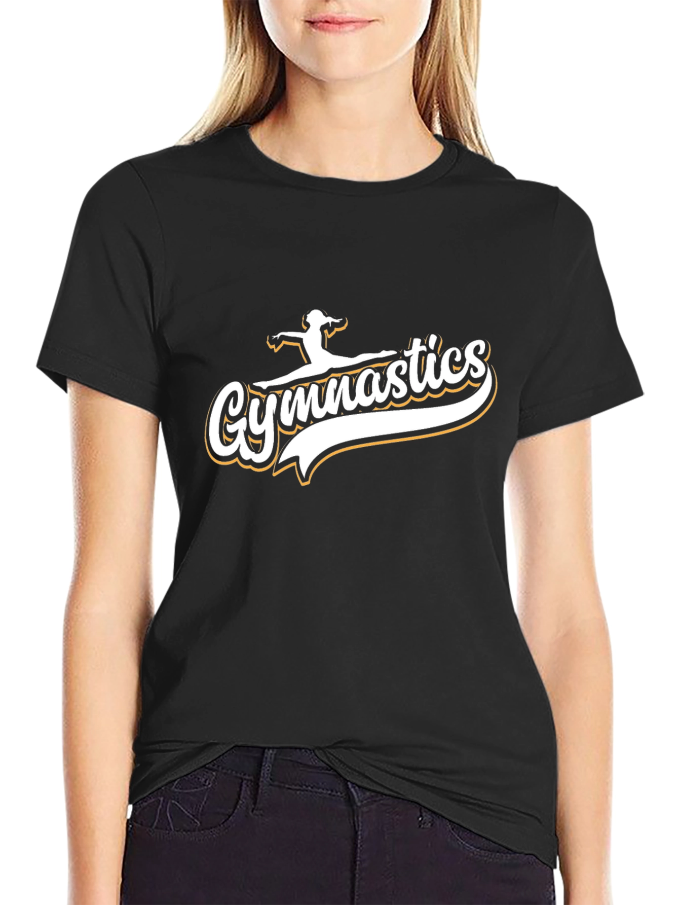 Gymnastics Graphic Tee - Black