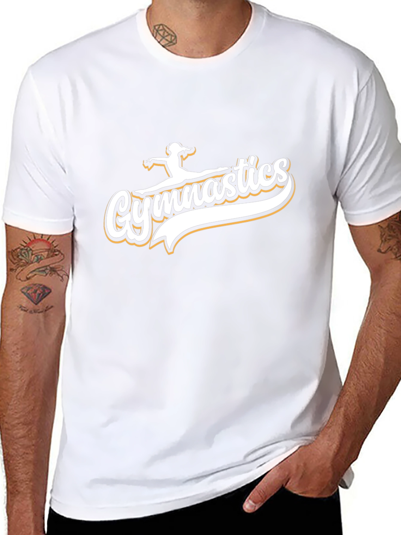 Gymnastics Graphic Tee - Black