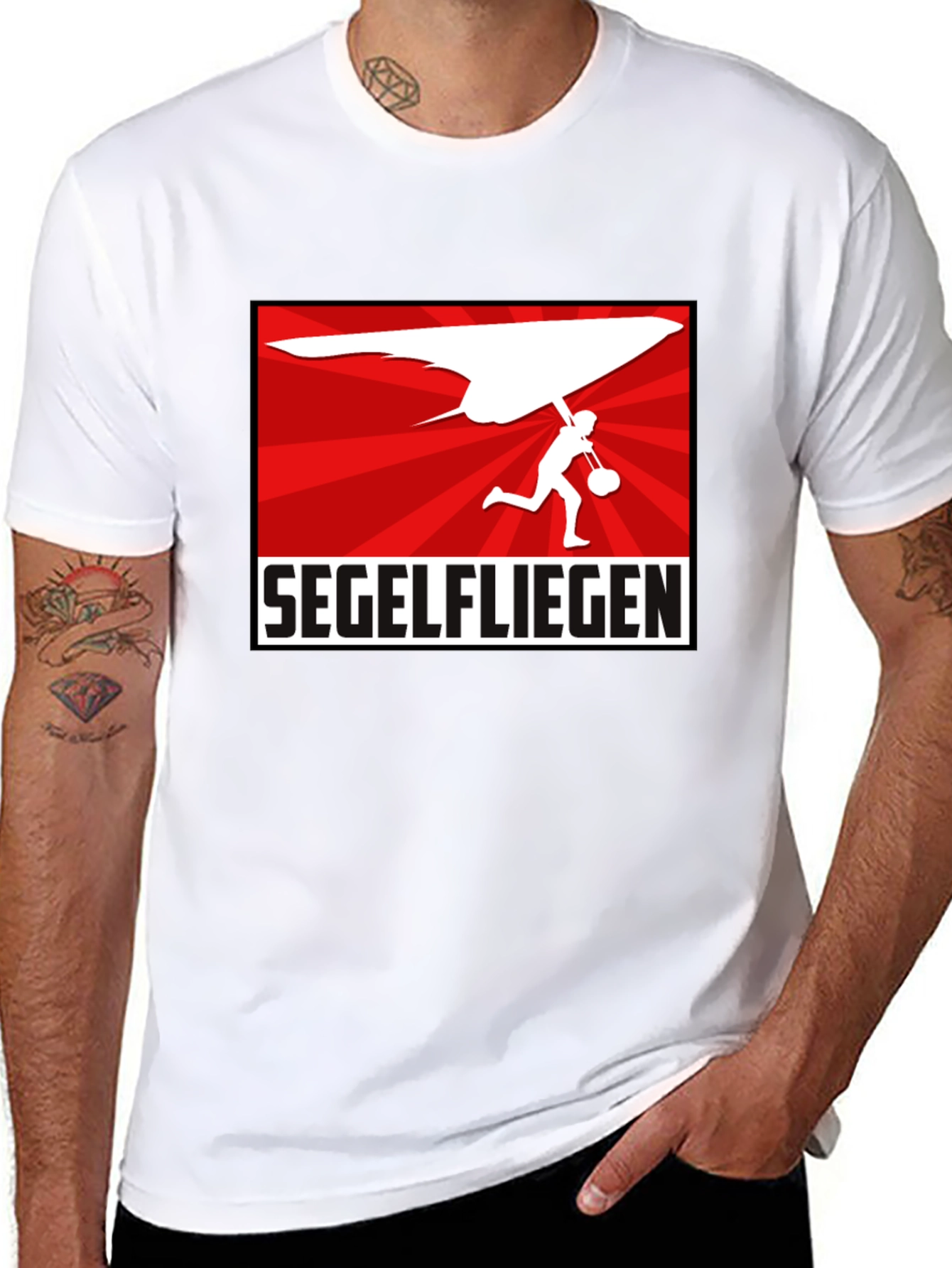 Segelfliegen Hang Gliding Black T-Shirt
