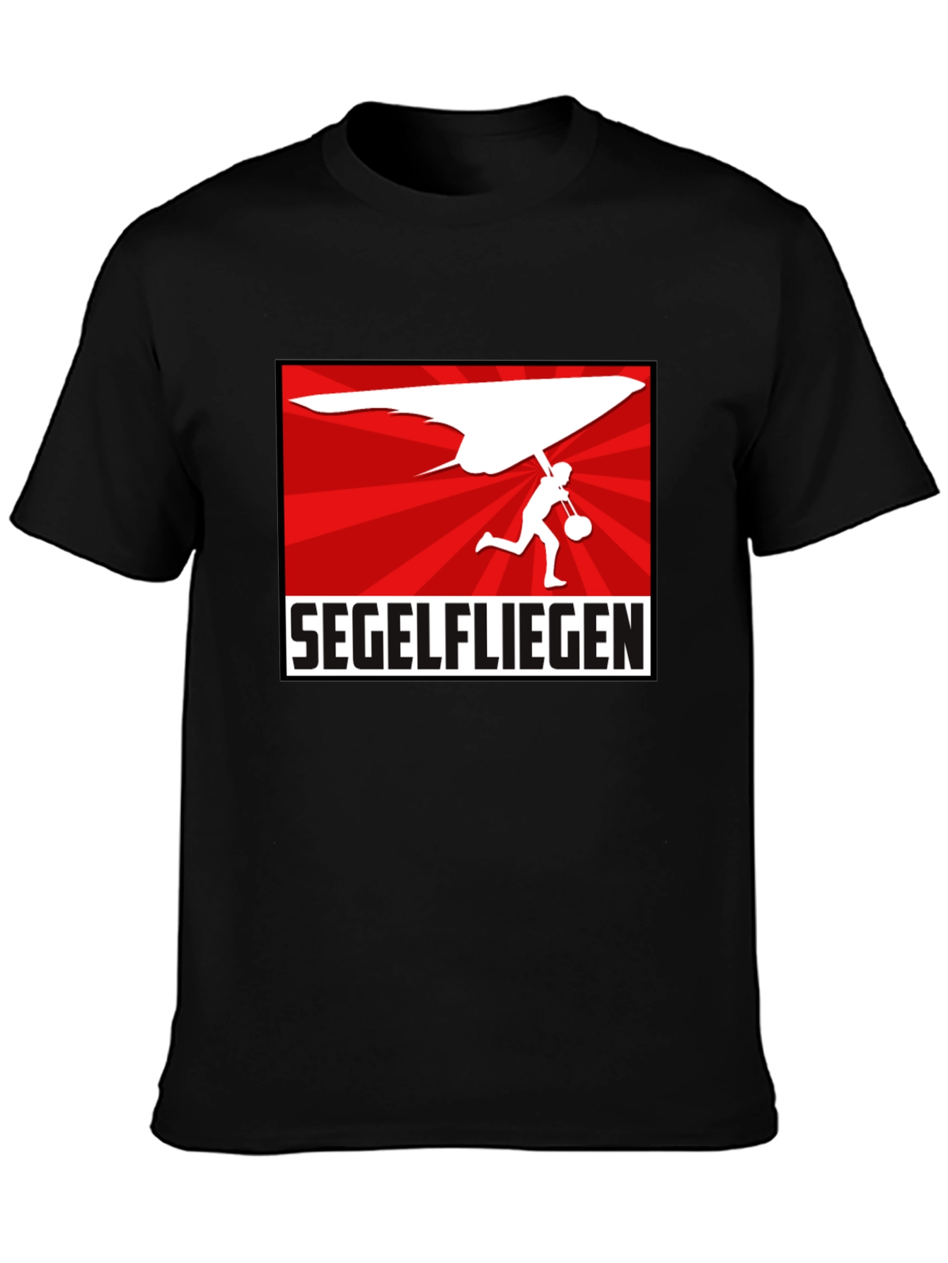 Segelfliegen Hang Gliding Black T-Shirt