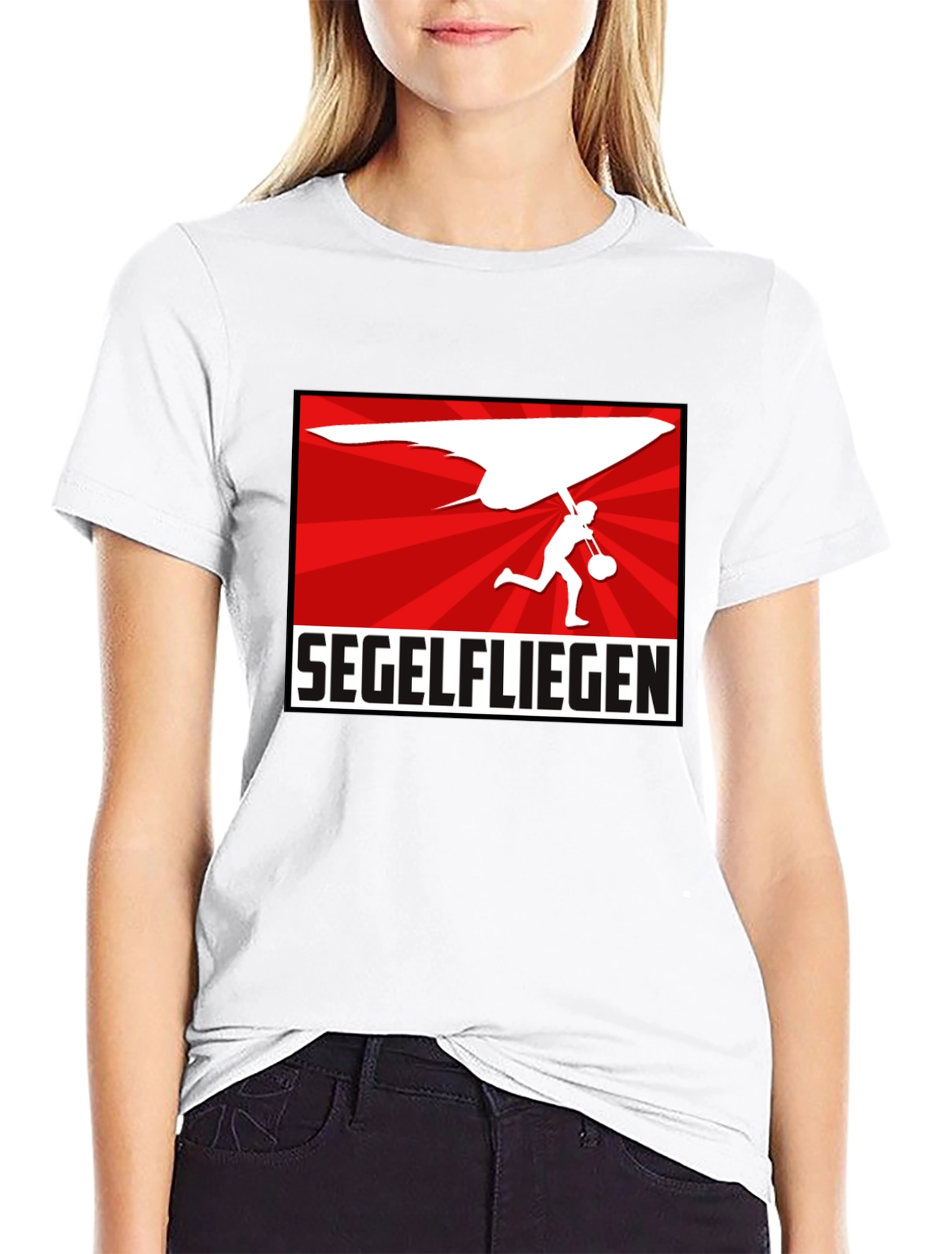 Segelfliegen Hang Gliding Black T-Shirt