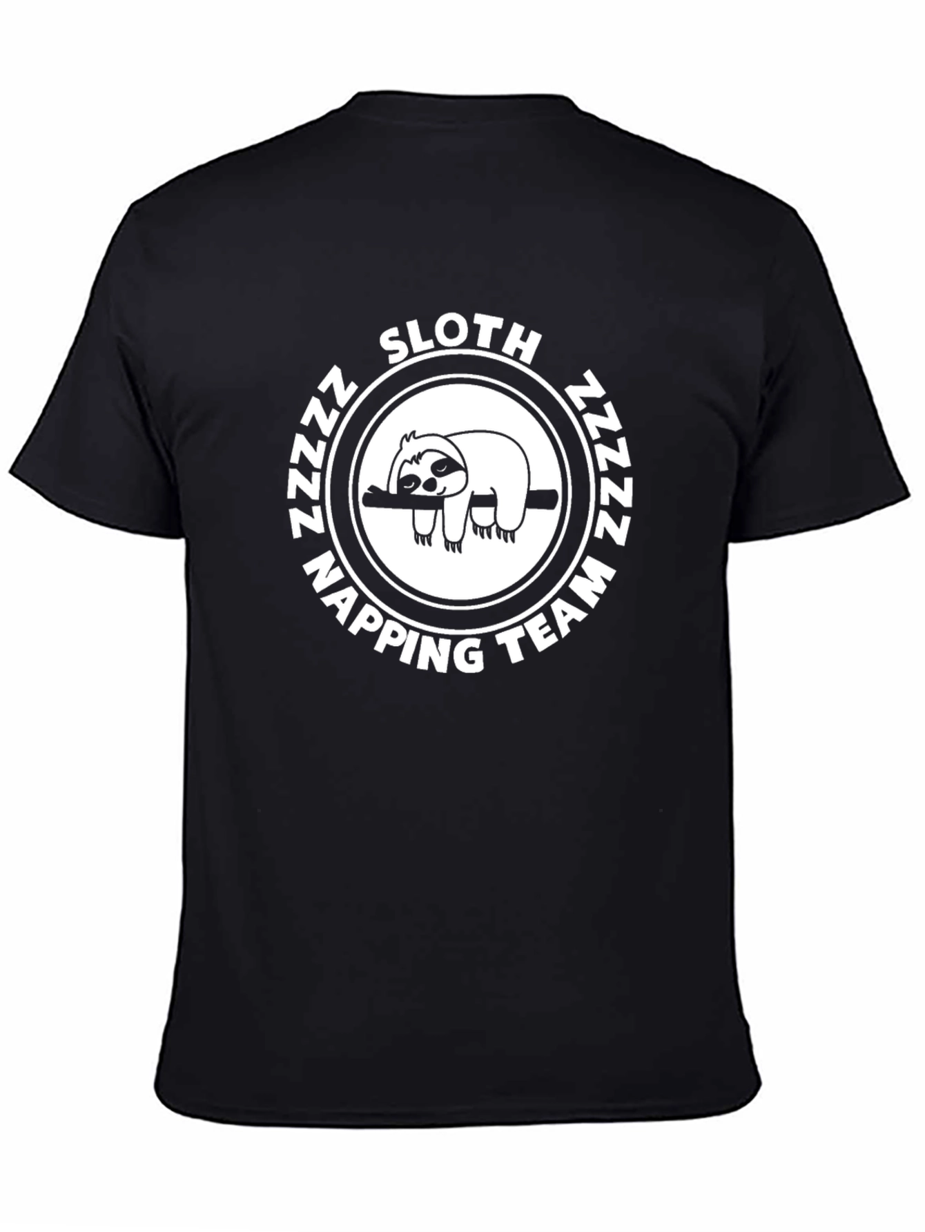 Sloth Napping Team Black T-Shirt