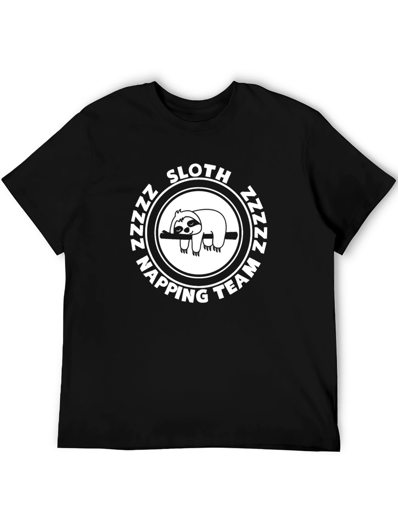 Sloth Napping Team Black T-Shirt
