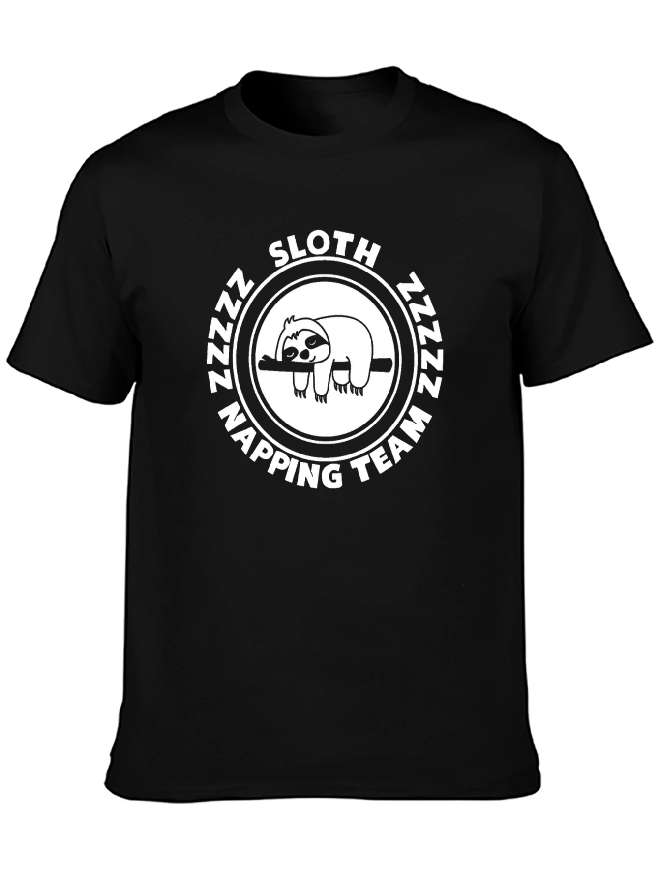 Sloth Napping Team Black T-Shirt
