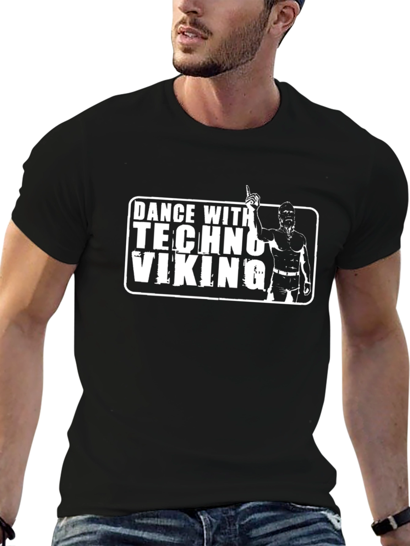 Dance With Techno Viking Black T-Shirt