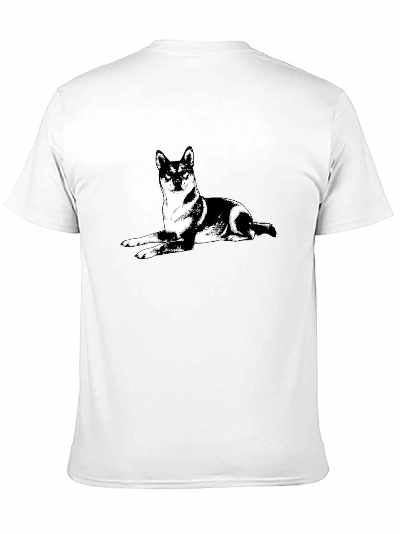 Shiba Inu Dog Graphic Tee - Black Cotton T-Shirt